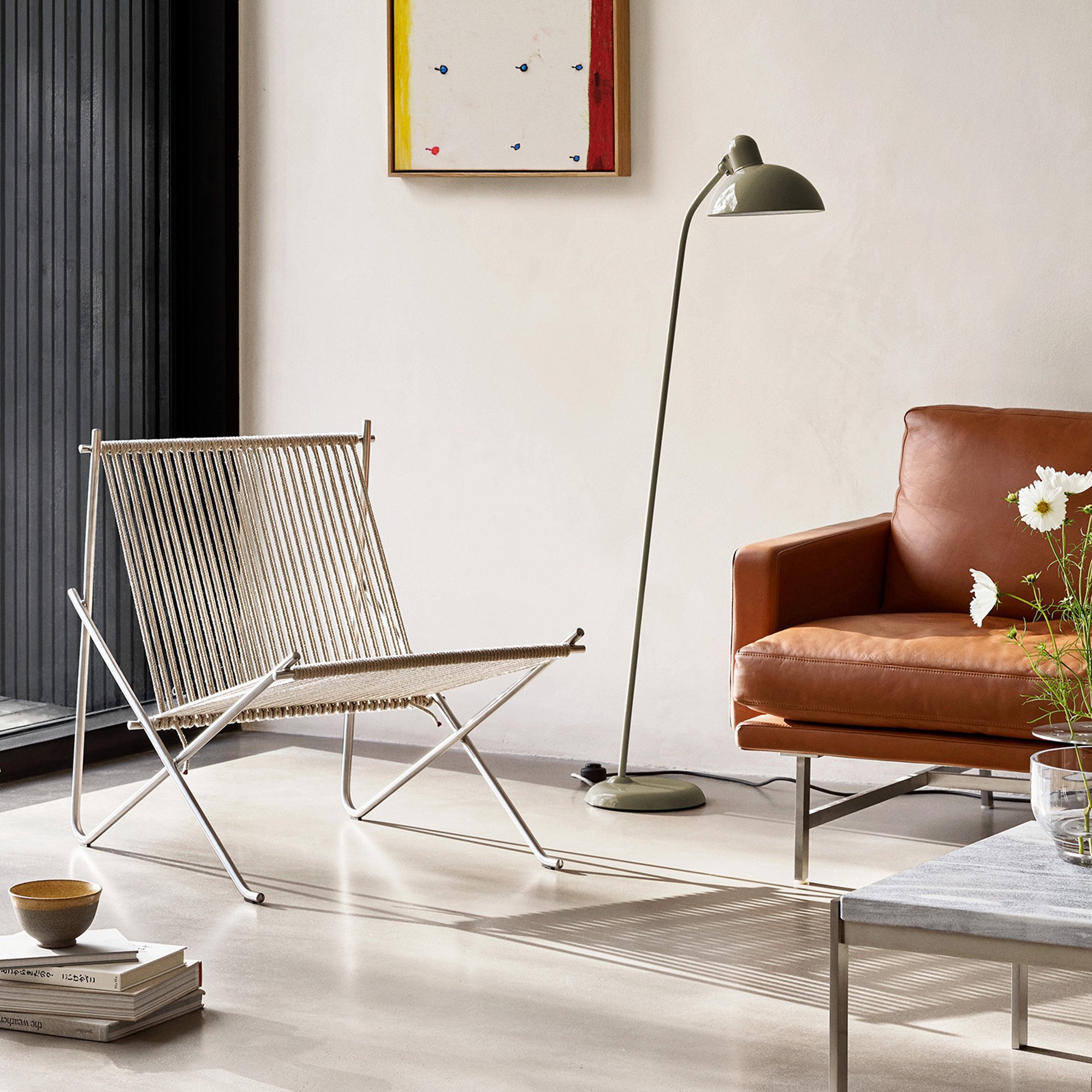 Kaiser Idell 6556-F Floor Lamp, Olive green | Fritz Hansen