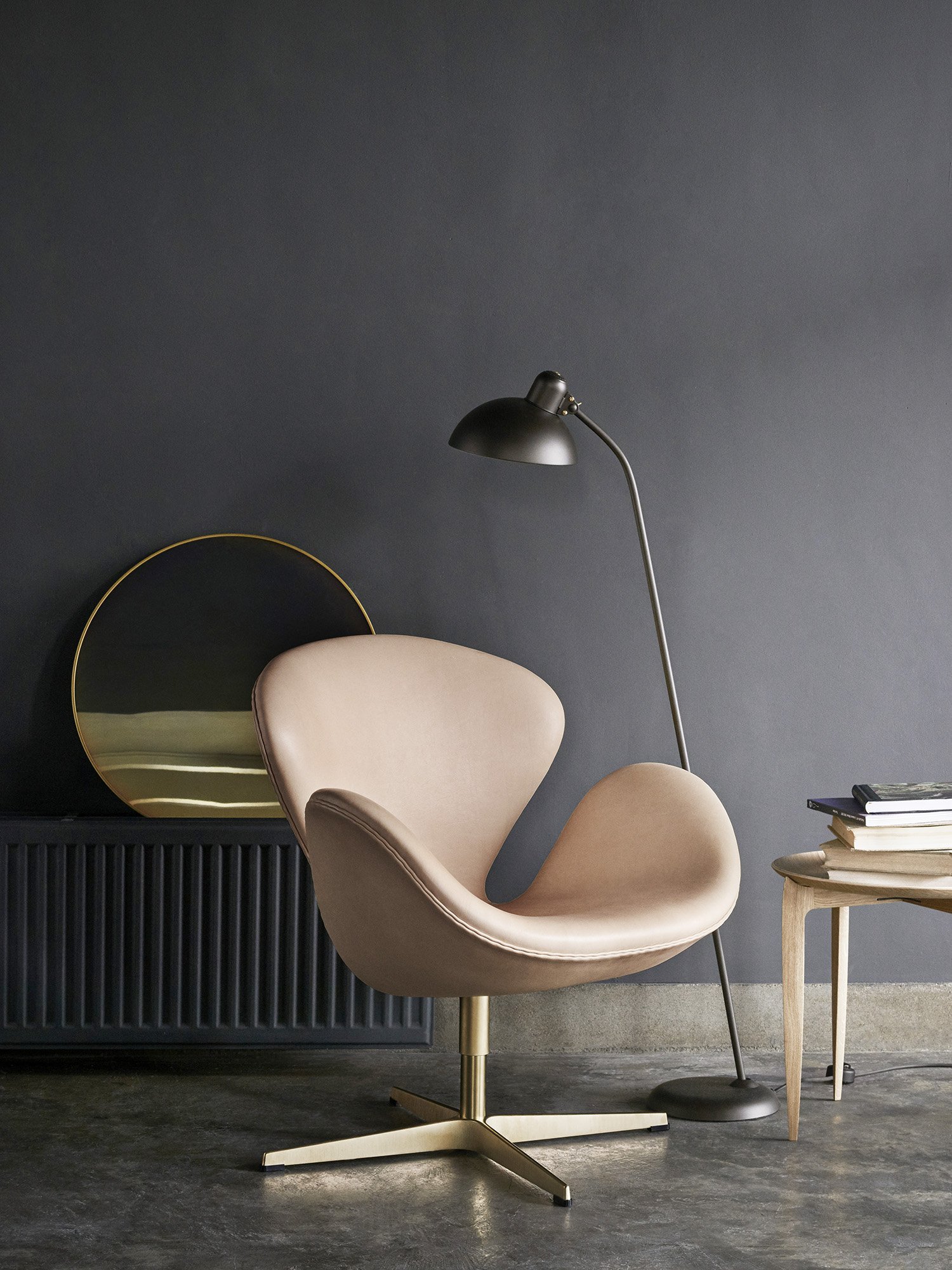 Kaiser Idell 6556-F Floor Lamp, Olive green | Fritz Hansen