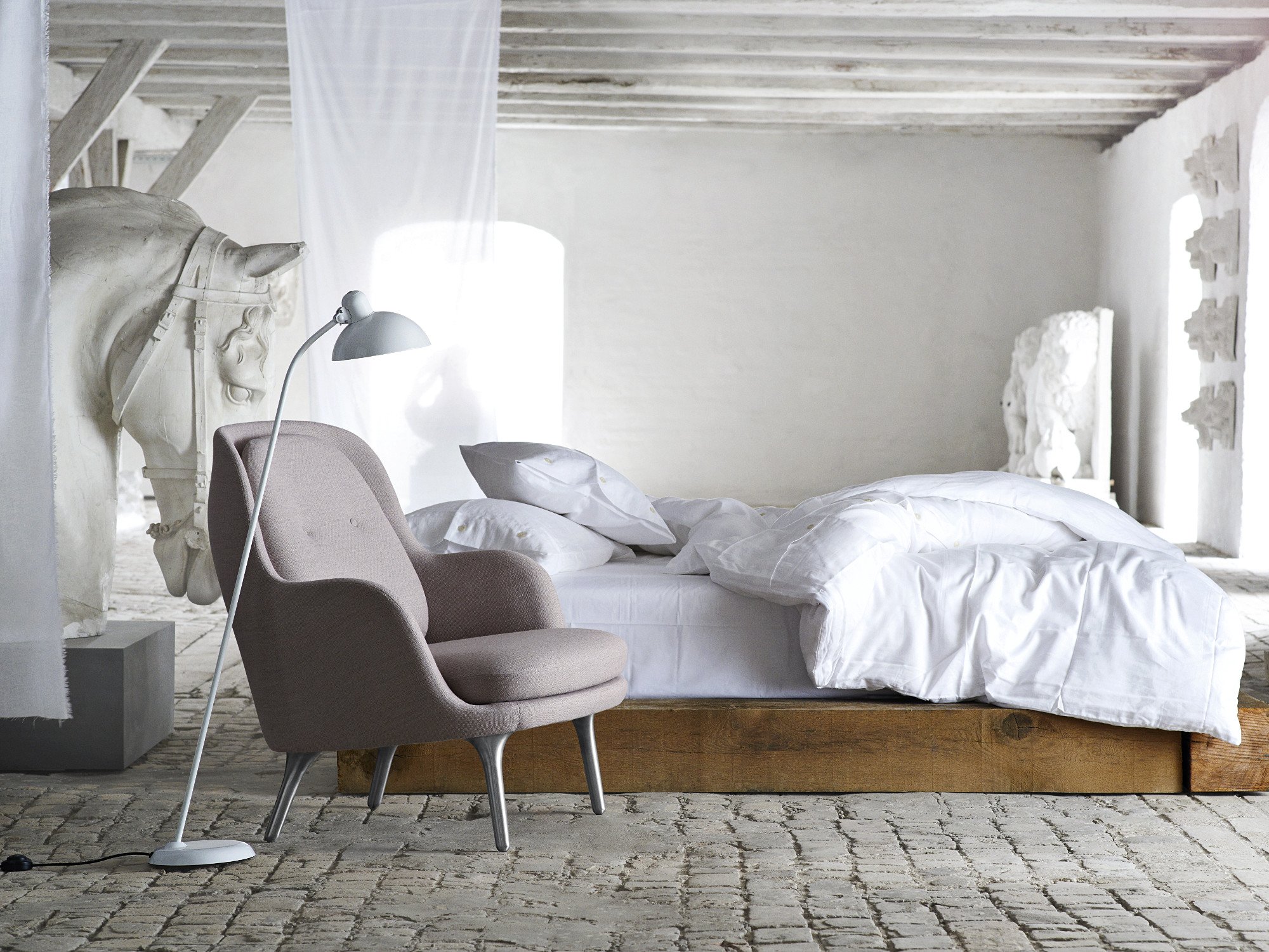 Kaiser Idell 6556-F Floor Lamp, Olive green | Fritz Hansen