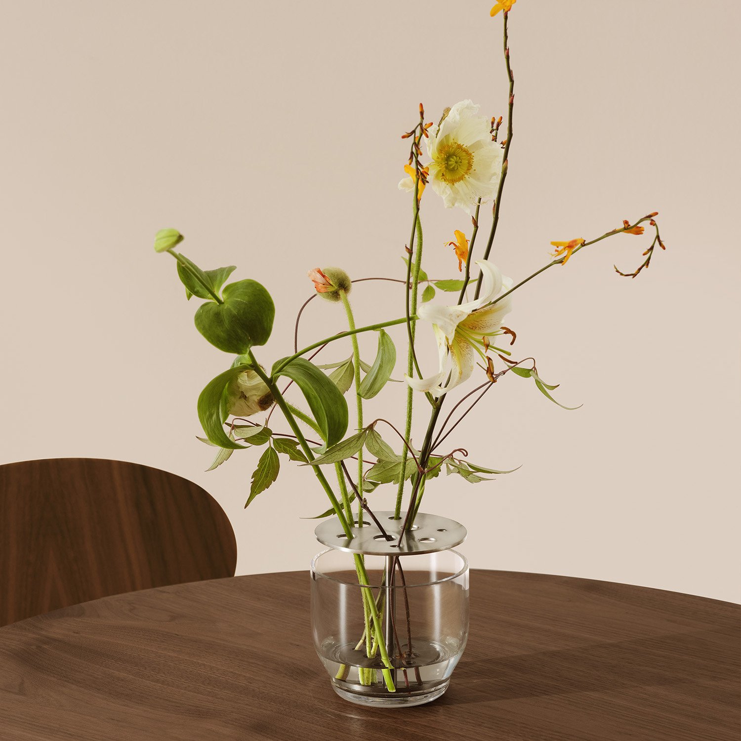 Objects Ikebana Vase, Small (Ø 12 cm), Brass plated | Fritz Hansen