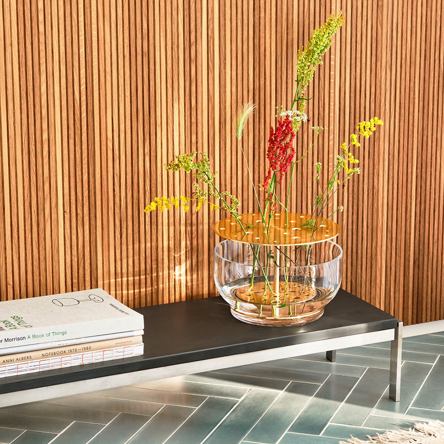 Objects Ikebana Vase, Small (Ø 12 cm), Brass plated | Fritz Hansen