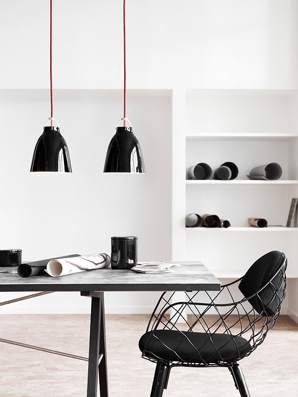 Caravaggio Pendant Lamp, P1 (Ø 16,5 cm), Black | Fritz Hansen