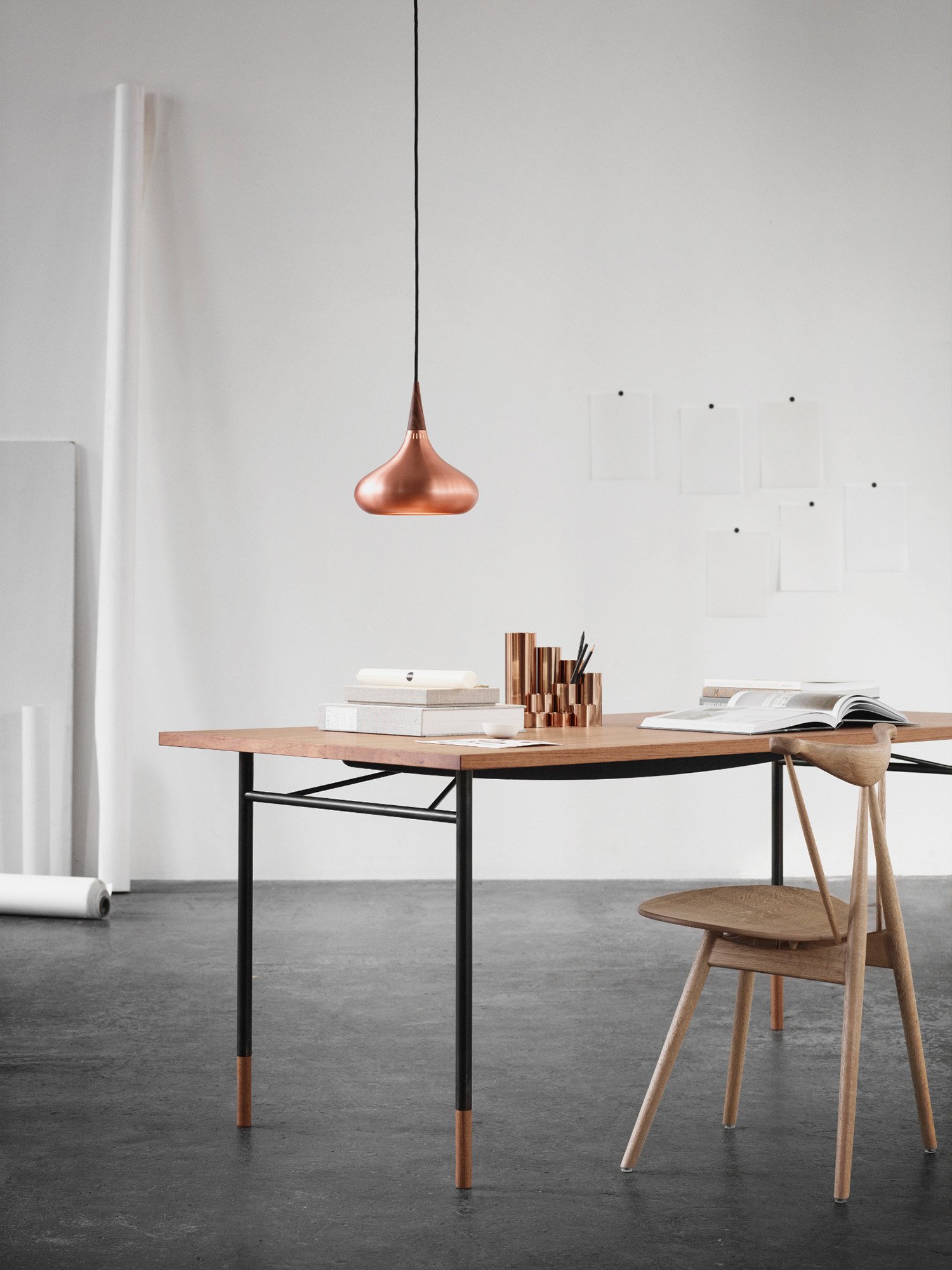 Orient Pendant Lamp, P2 (Ø 34 cm), Copper | Fritz Hansen | Pendant