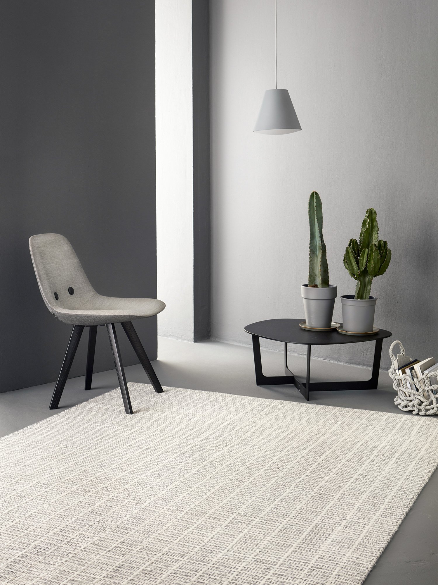 Rug Tanne, 140 x 200 cm, White / black | Fabula Living | Rugs