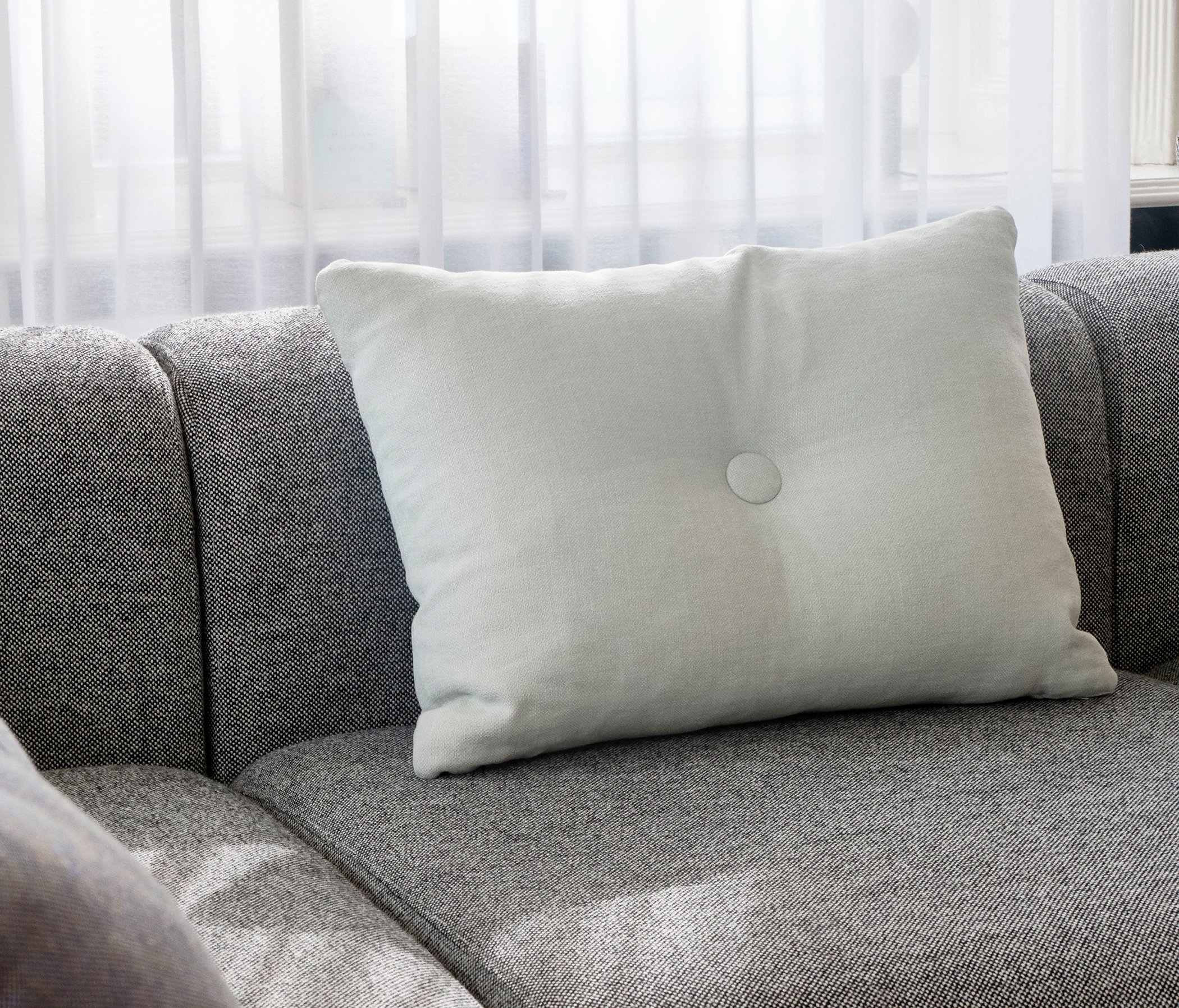 Dot Cushion 2x1, Steelcut Trio 153 dark grey | Hay