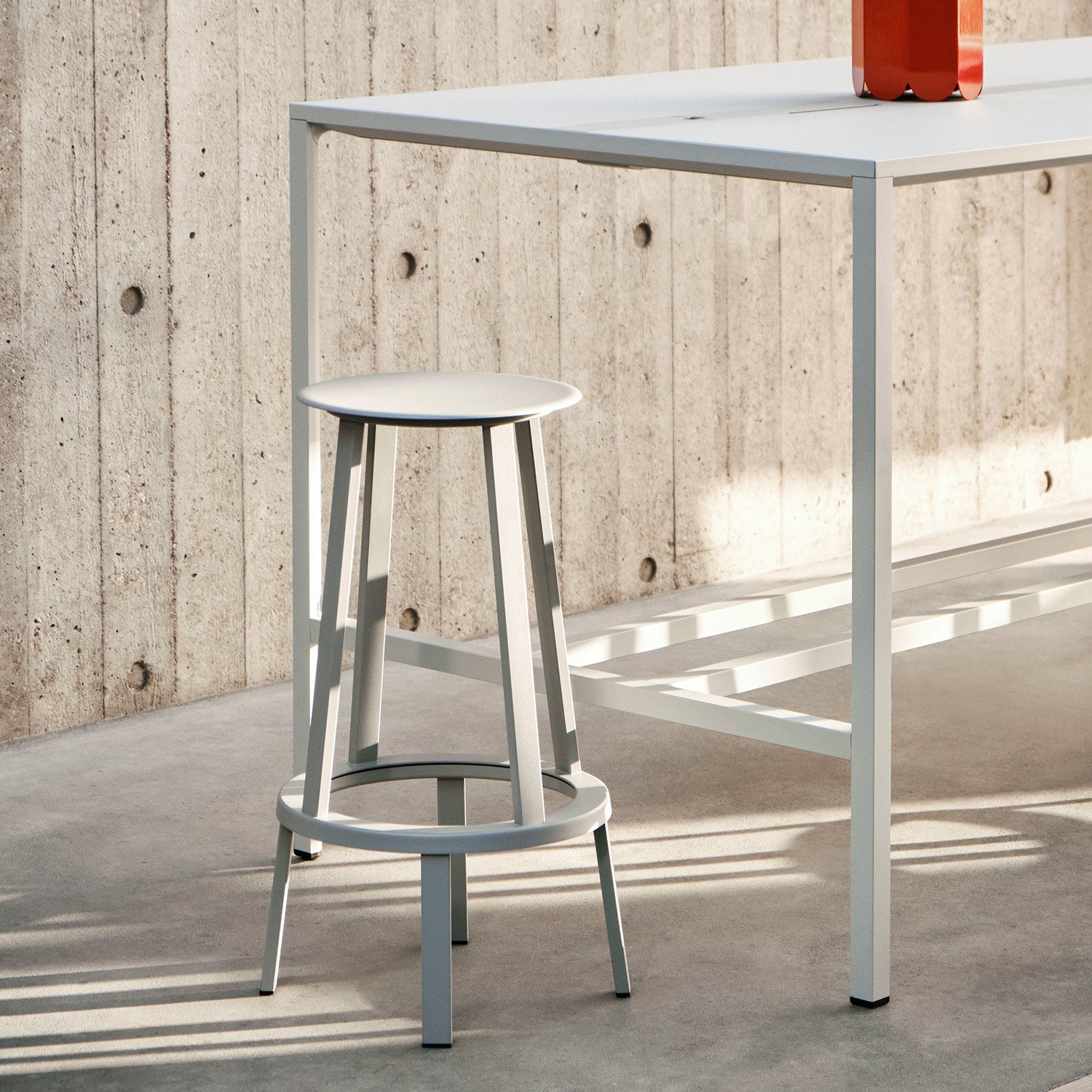 Revolver Bar Stool, Kitchen version: seat height 65 cm, Sky grey