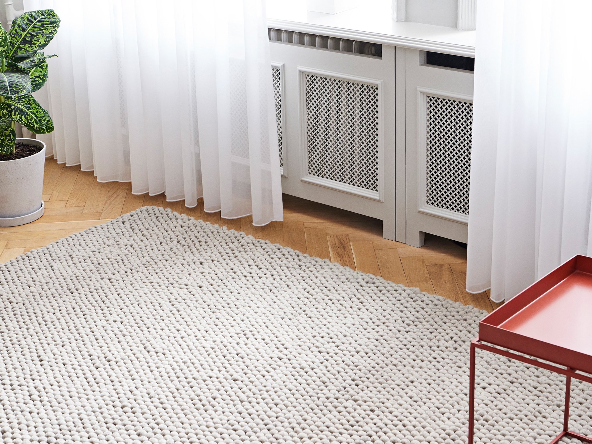 Peas Rug, L 140 x W 80 cm, Soft grey | Hay | Rugs - Designer