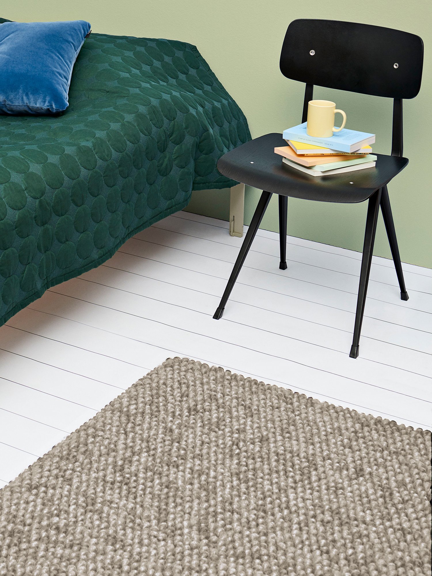 Peas Rug, L 140 x W 80 cm, Soft grey | Hay | Rugs - Designer
