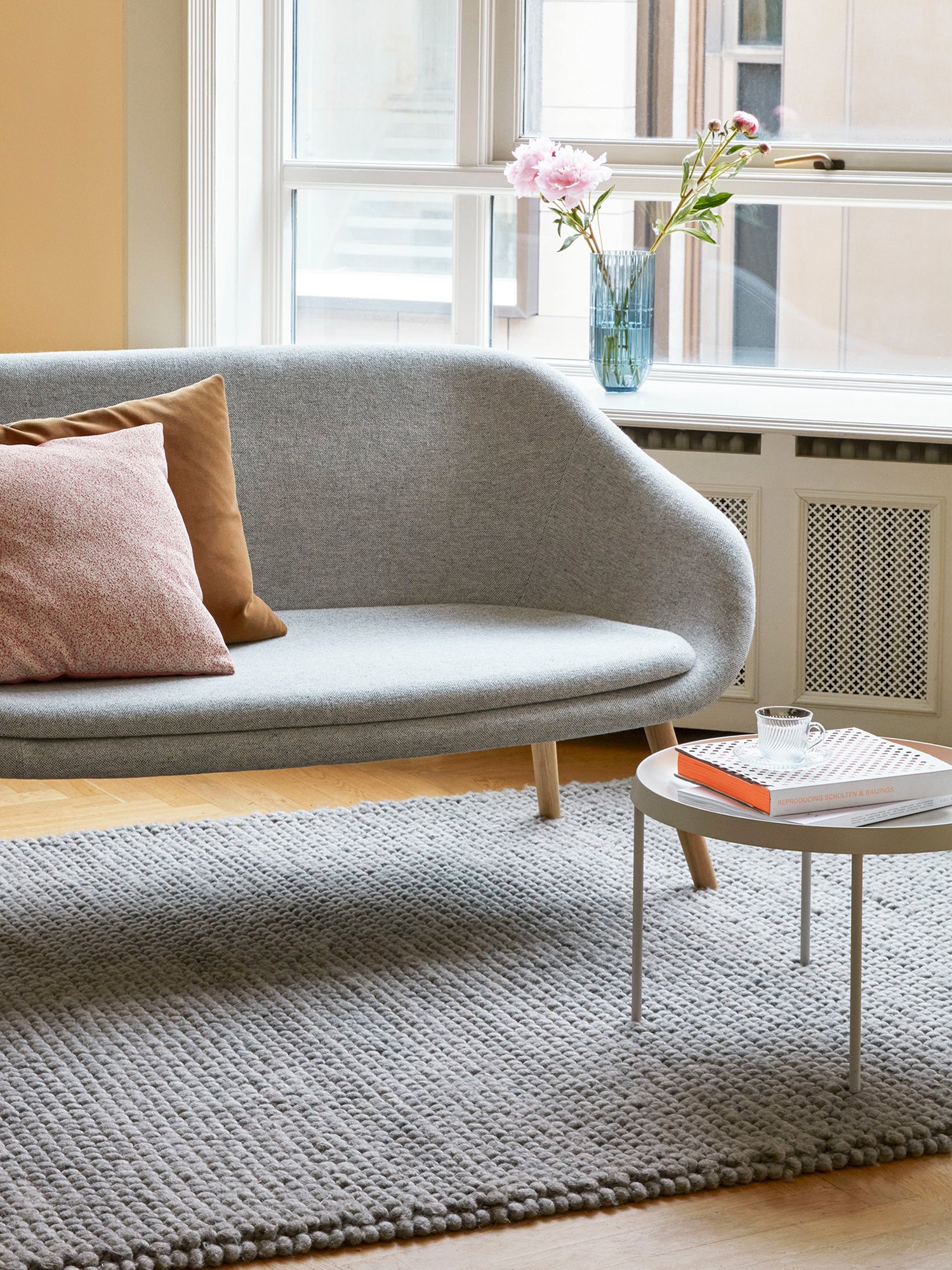 Peas Rug, L 140 x W 80 cm, Soft grey | Hay | Rugs - Designer