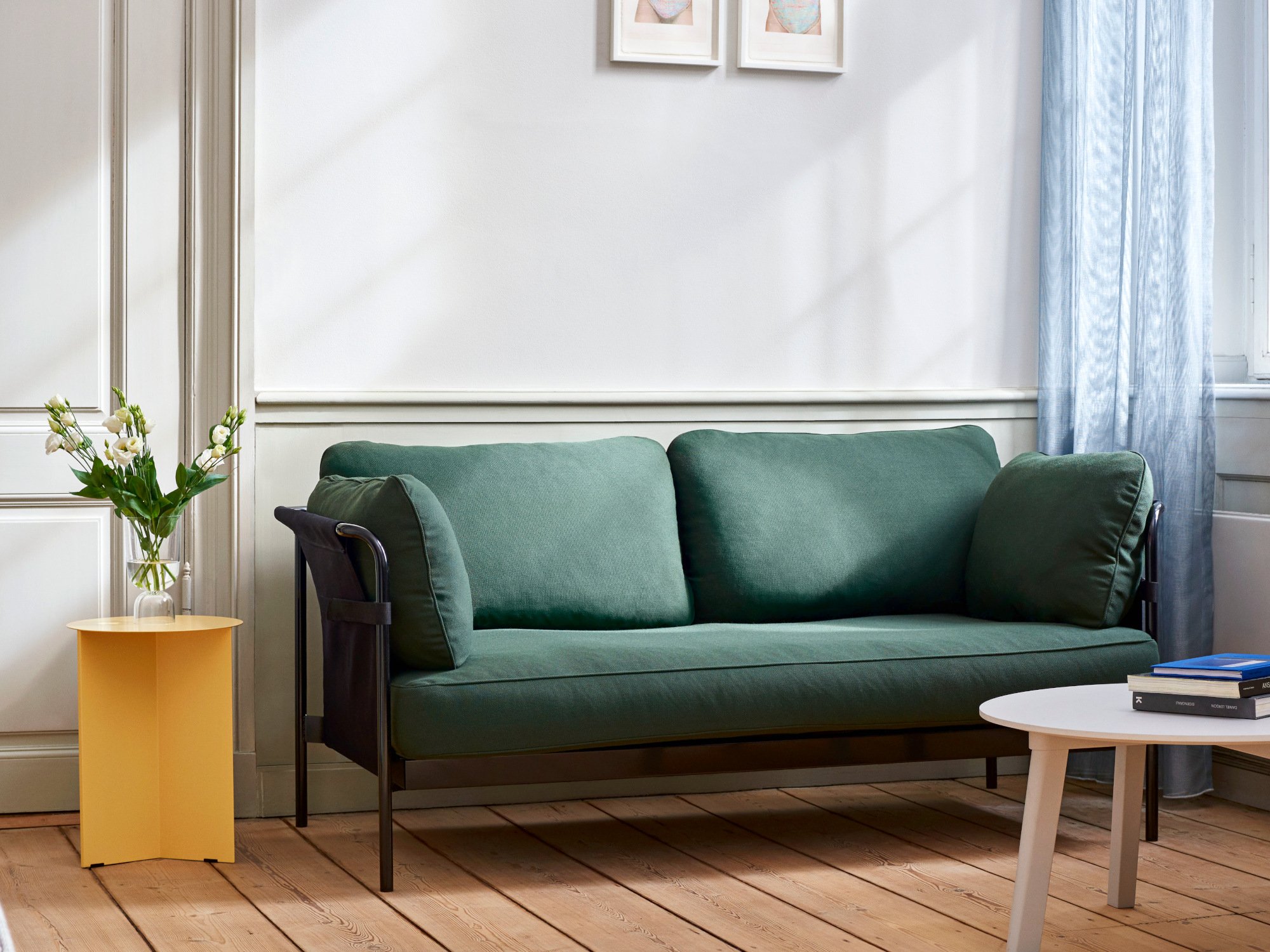 Can Sofa 2.0, Two-seater, Fabric Olavi by HAY 03 - Grey, Black