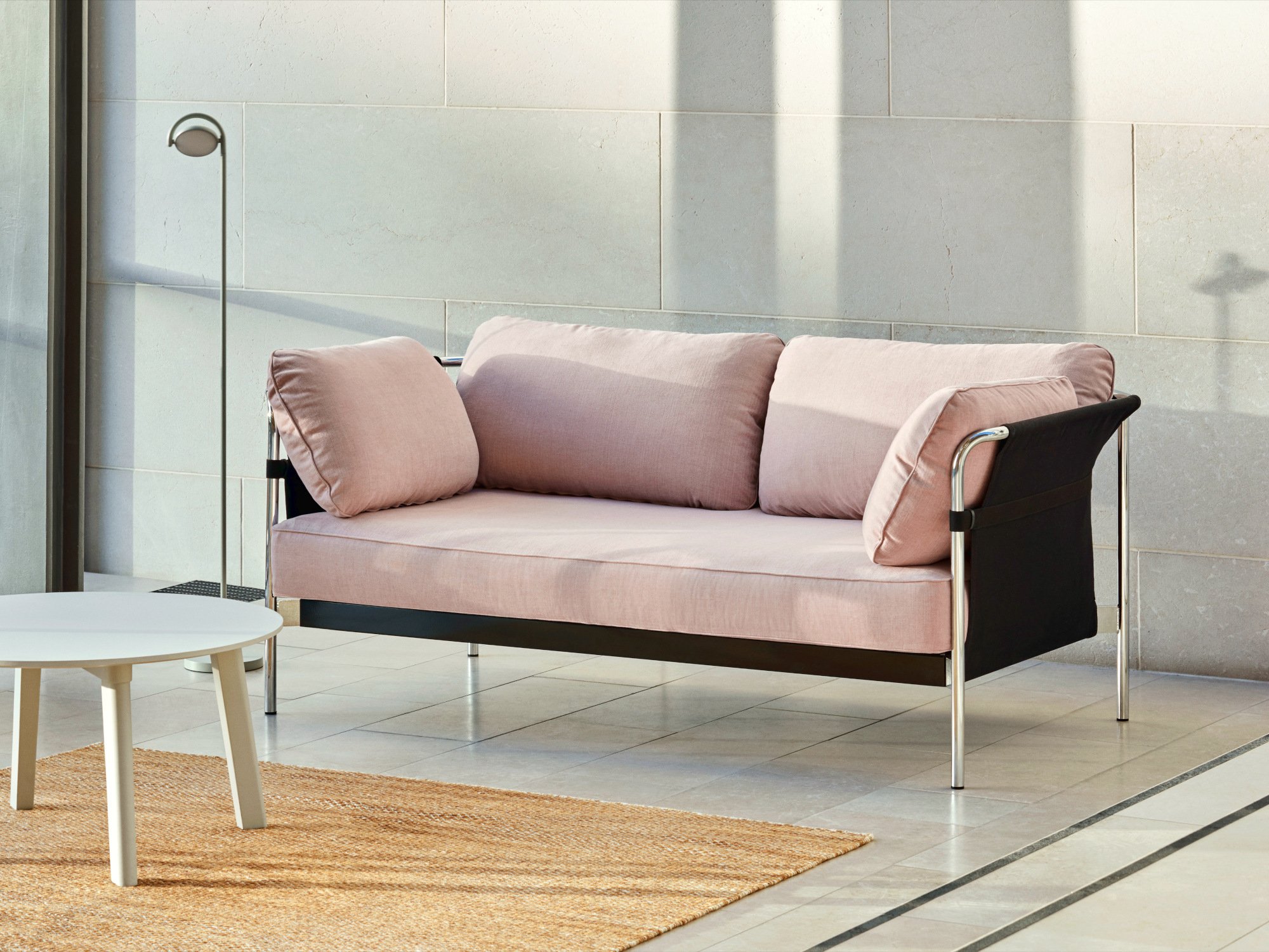 Can Sofa 2.0, Three-seater, Fabric Linara 311 - Creamy white