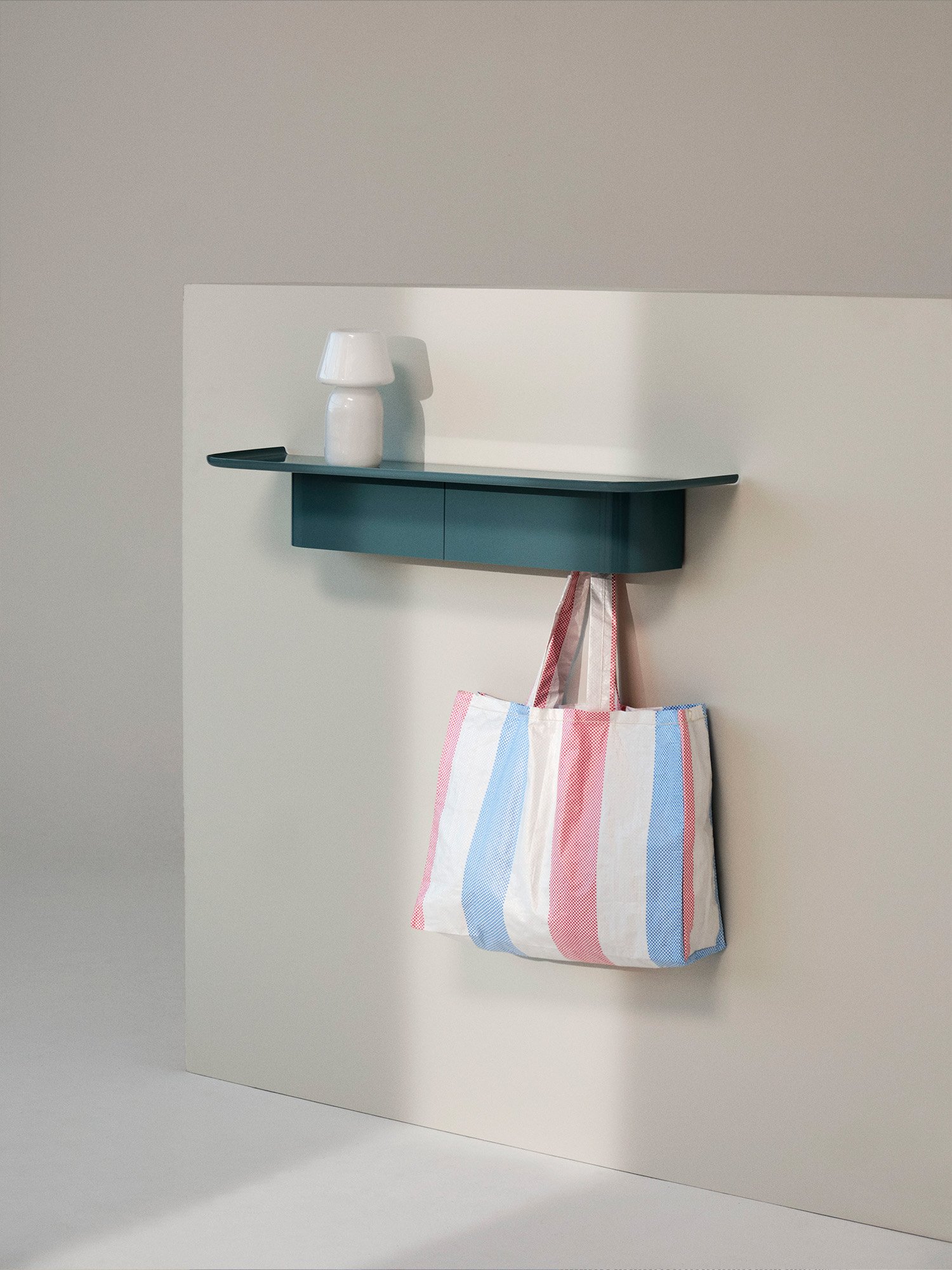 Korpus Shelf, H 14 x W 60 x D 25 cm, Cream | Hay | Wall-mounted