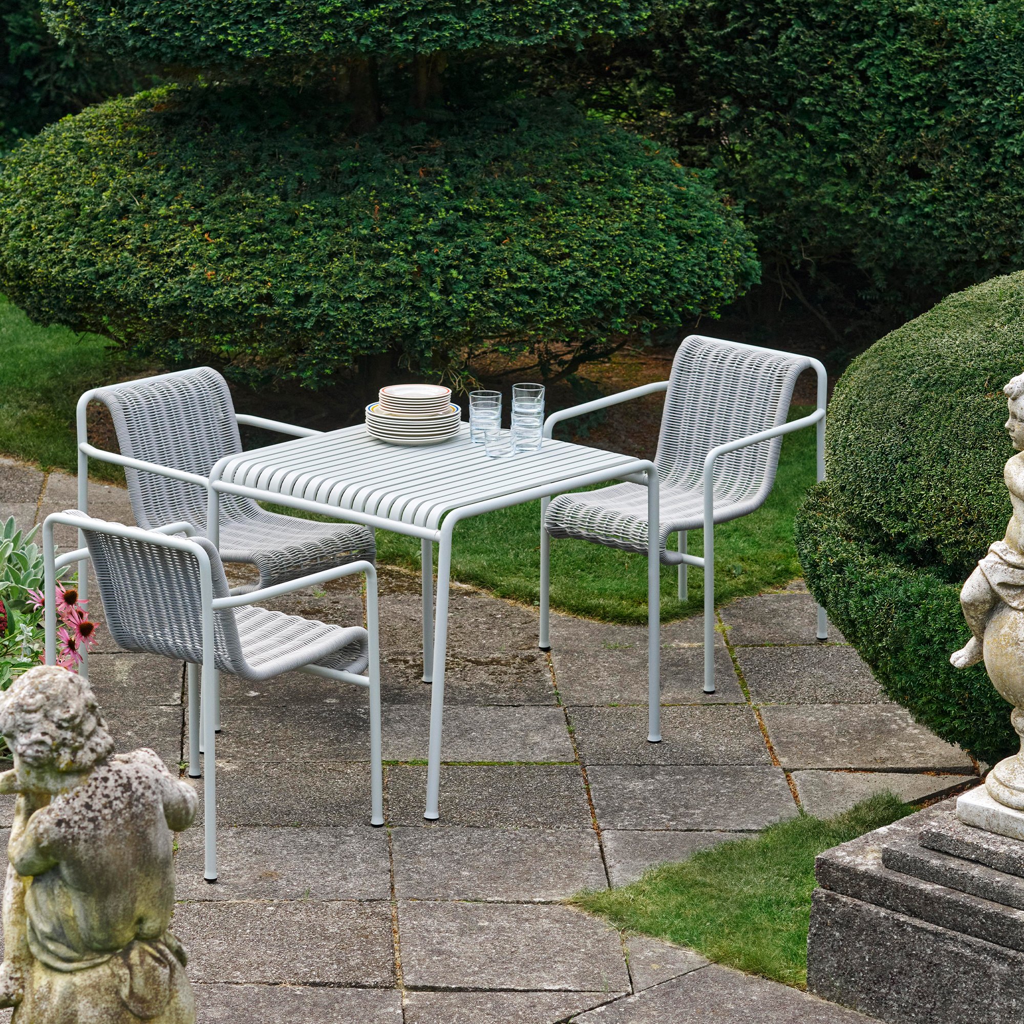 Palissade Dining Armchair Cord, Sky grey | Hay | Garden Chairs