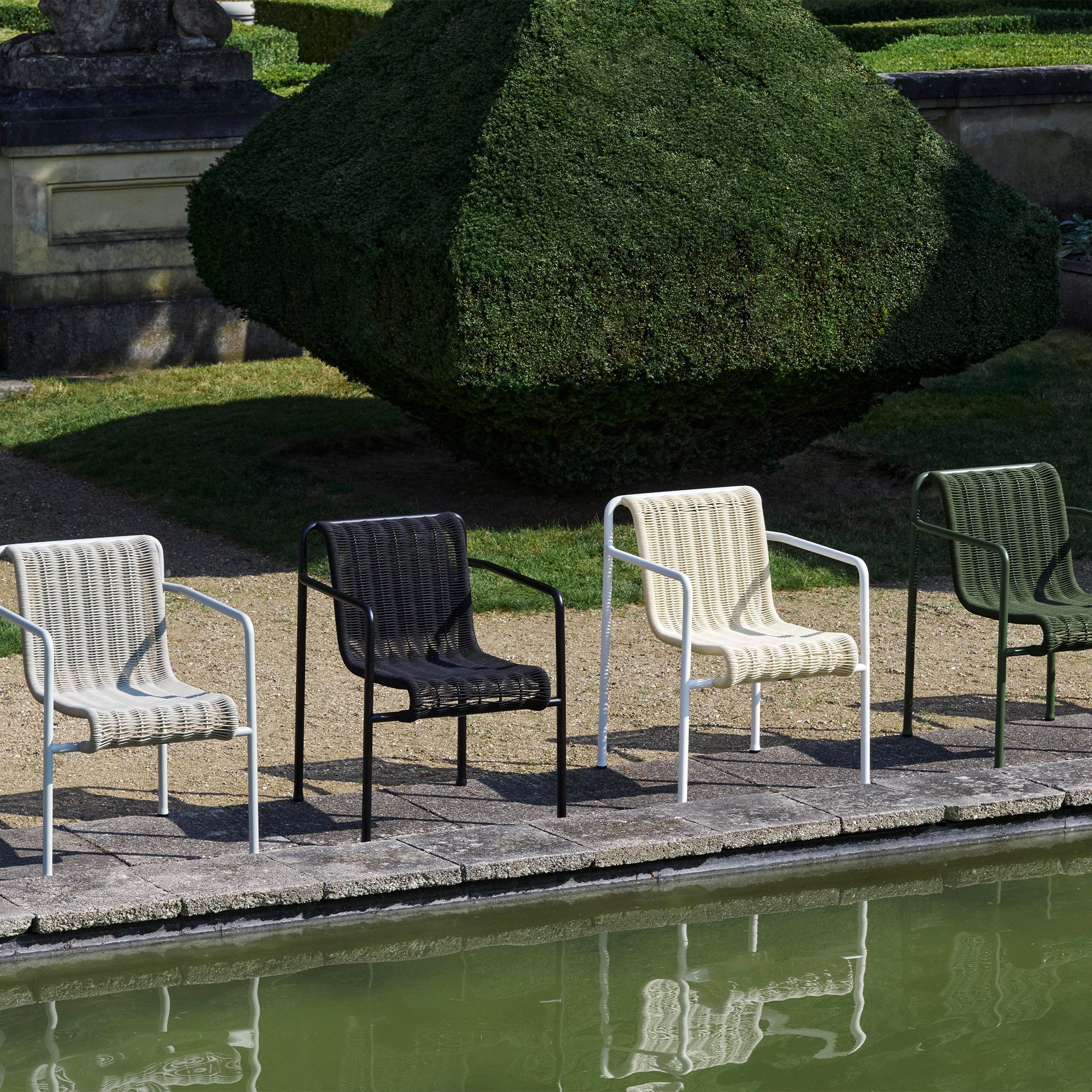 Palissade Dining Armchair Cord, Sky grey | Hay | Garden Chairs