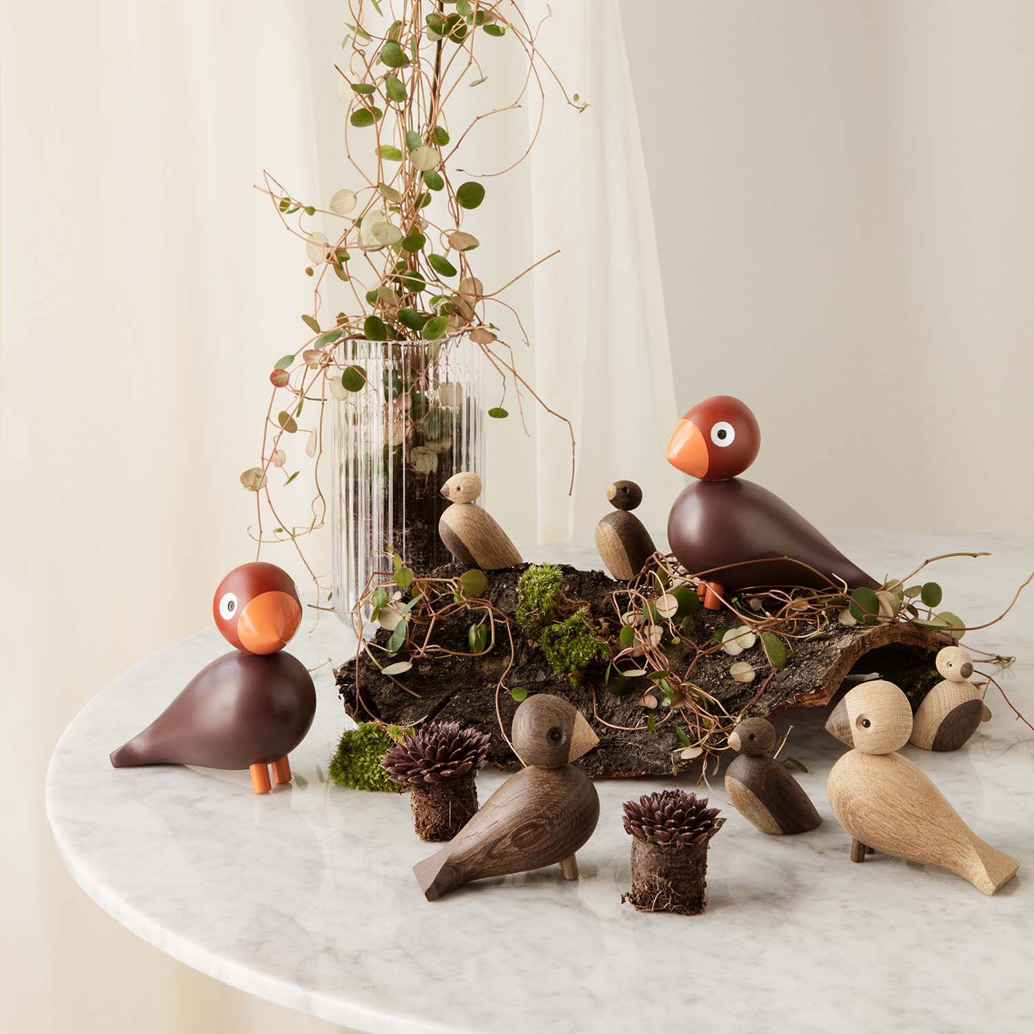 Lovebirds Wooden Figure | Kay Bojesen | Figures & Miniatures