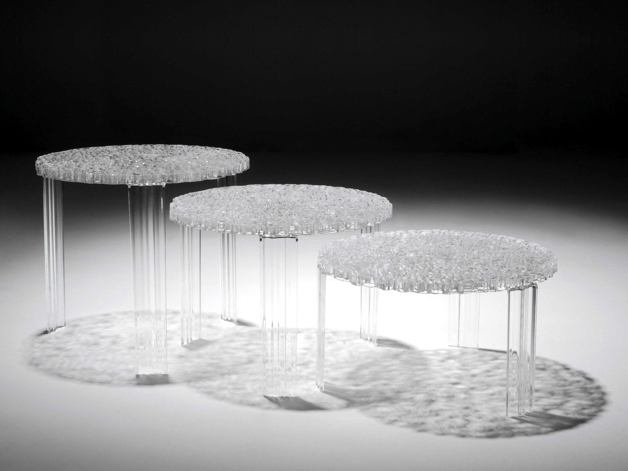 T-Table Side Table, 44 cm, Transparent, Clear glass