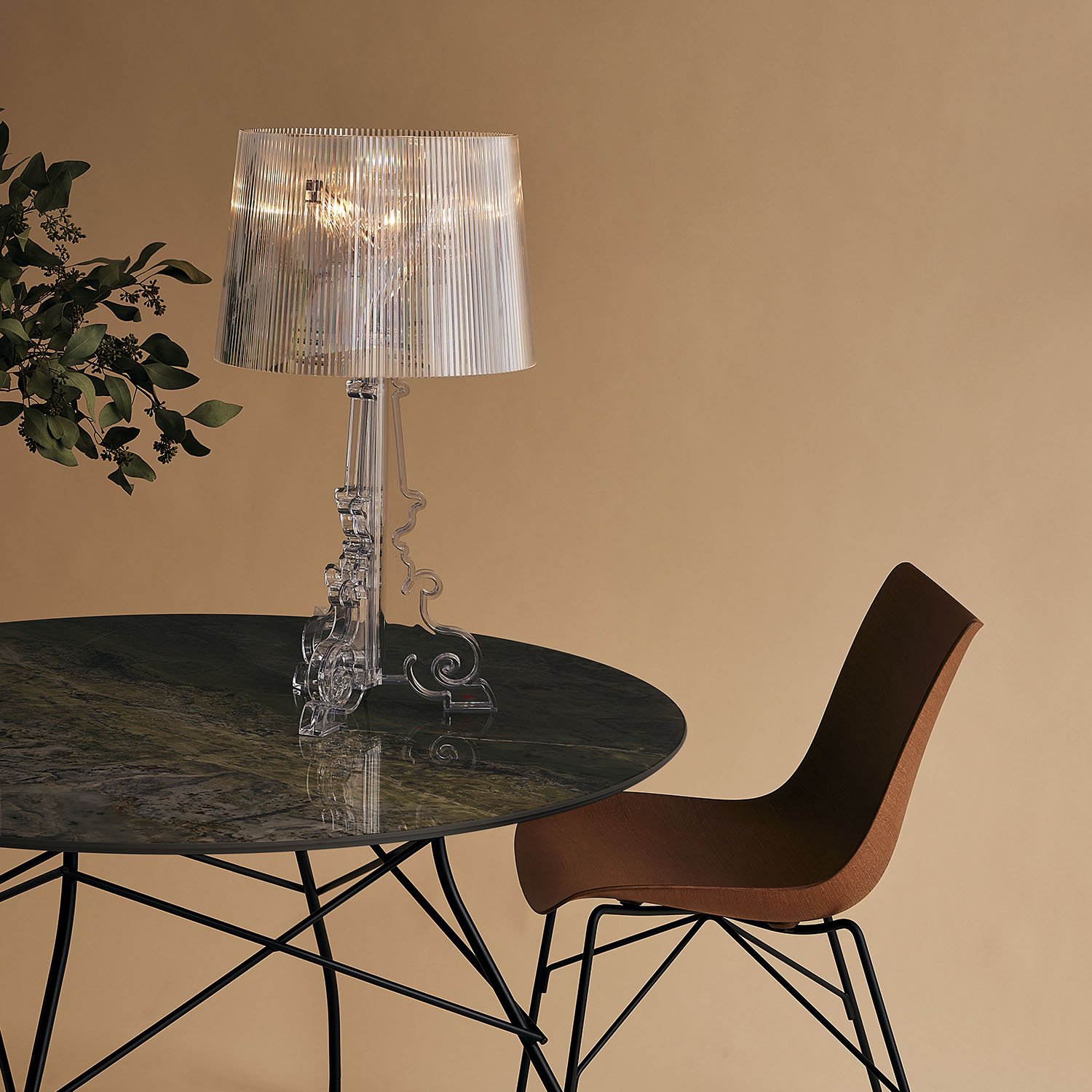 Bourgie Table Lamp, B4-clear glass | Kartell | Table Lamps