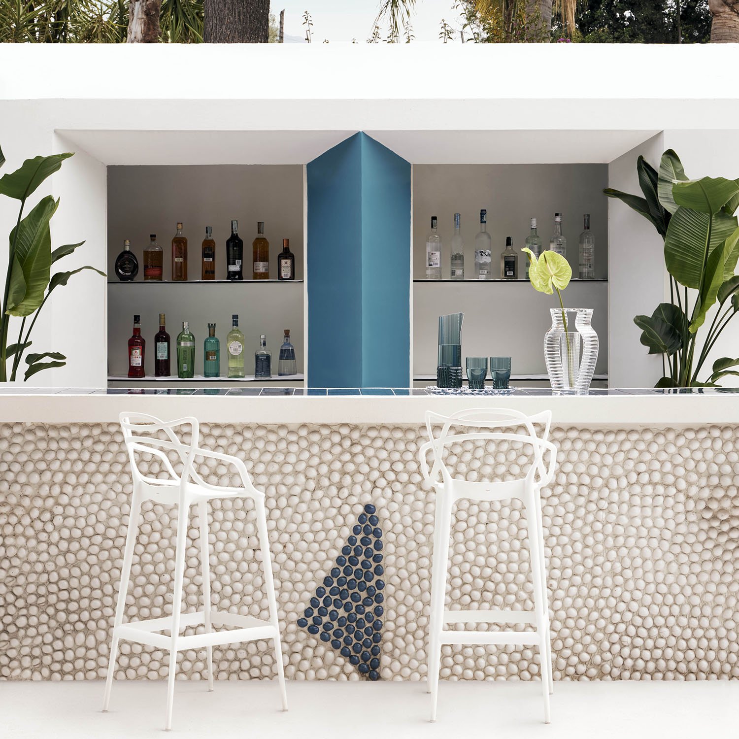 Masters Bar Stool, White, kitchen version: 65 cm | Kartell | Bar
