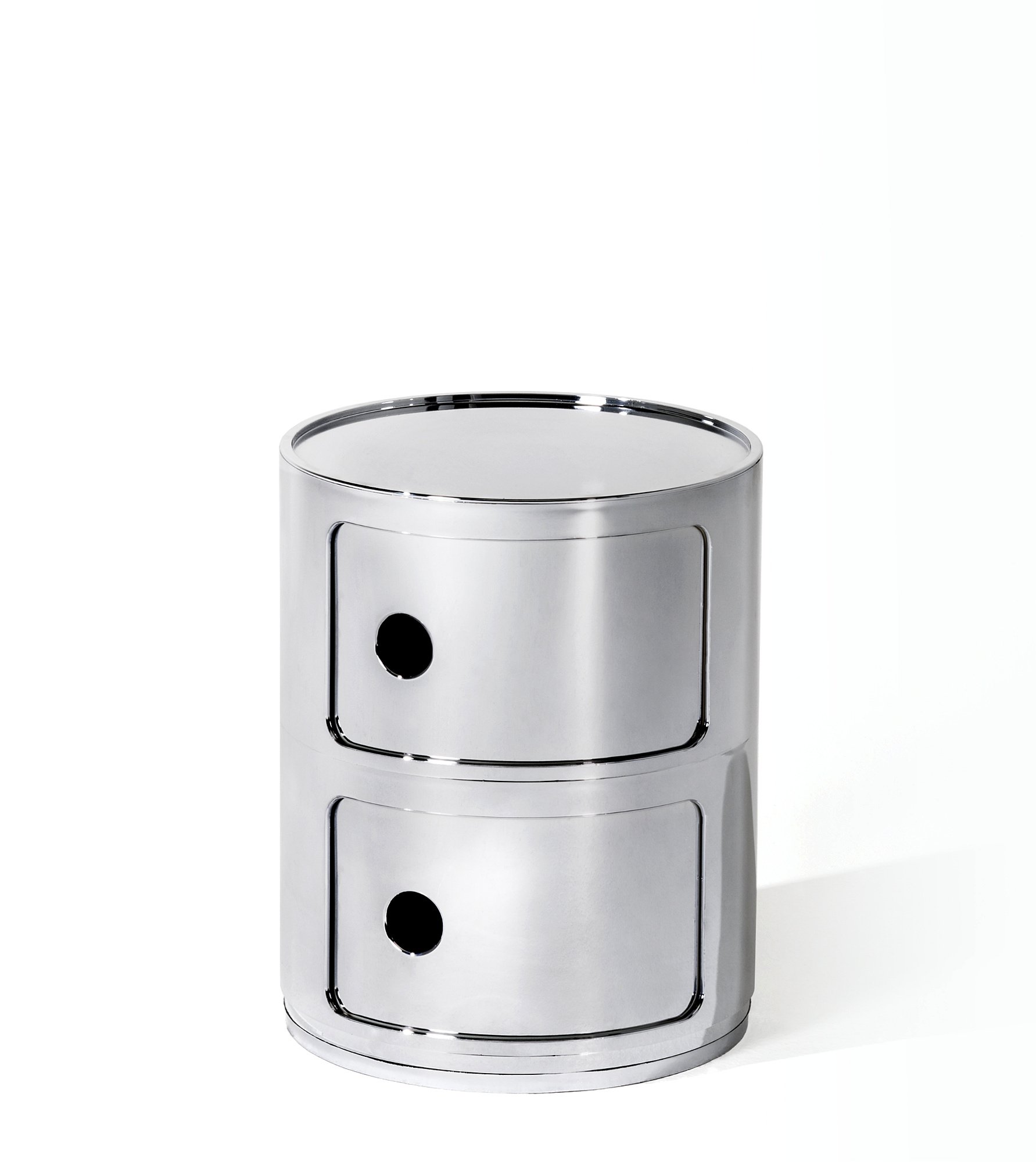 Componibili Metallic, 3 Compartments, Chrome | Kartell | Side