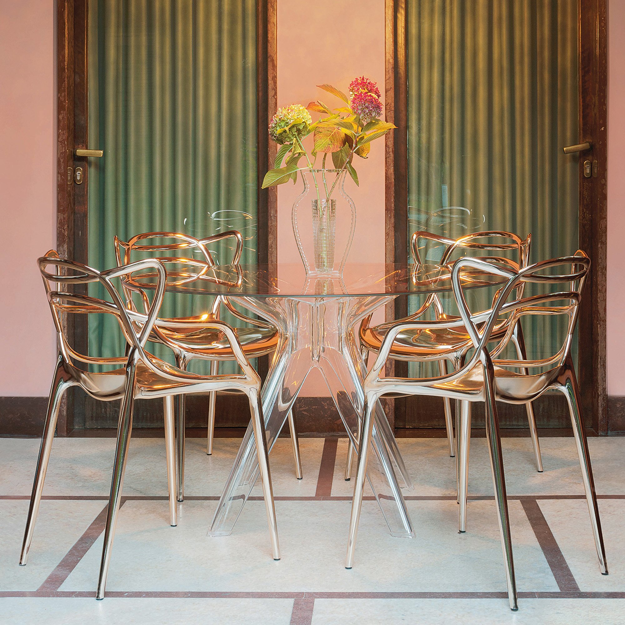 Masters Metallic Chair, Chrome | Kartell | Dining Room Chairs