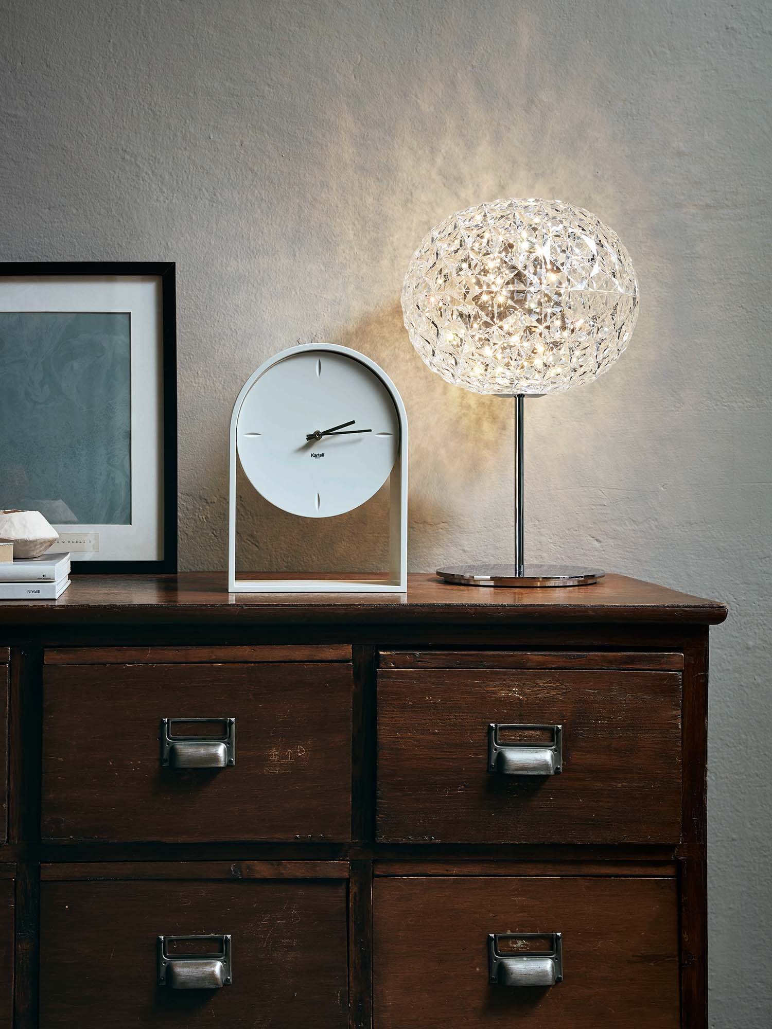 L'Air du Temps Table Clock, White | Kartell | Clocks - Designer