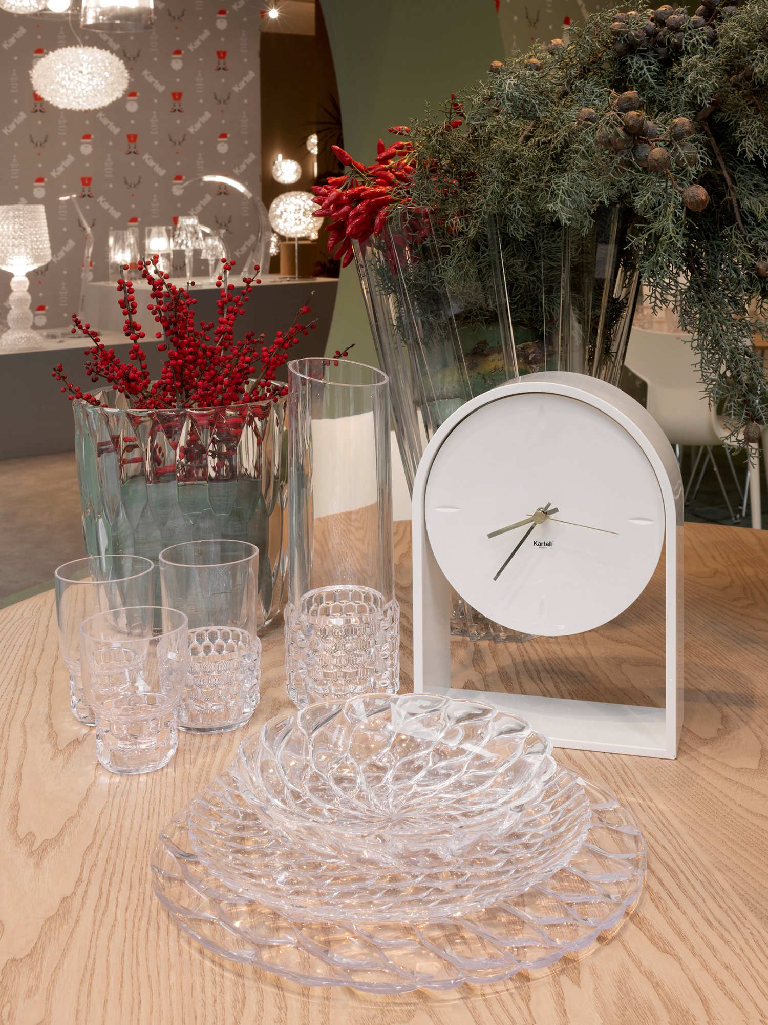 L'Air du Temps Table Clock, White | Kartell | Clocks - Designer