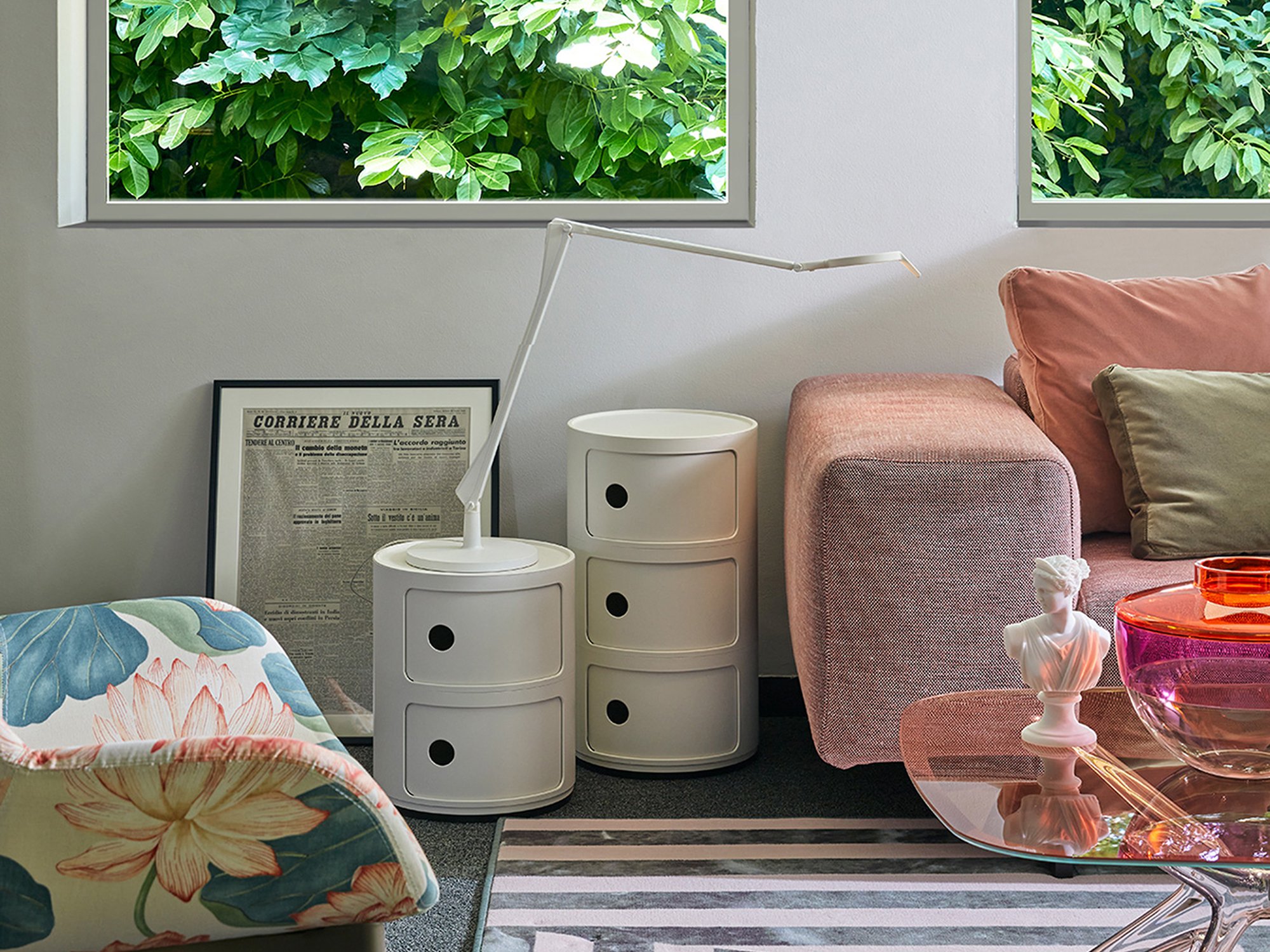 Componibili Mat, Compartments, Black Kartell Side Roll