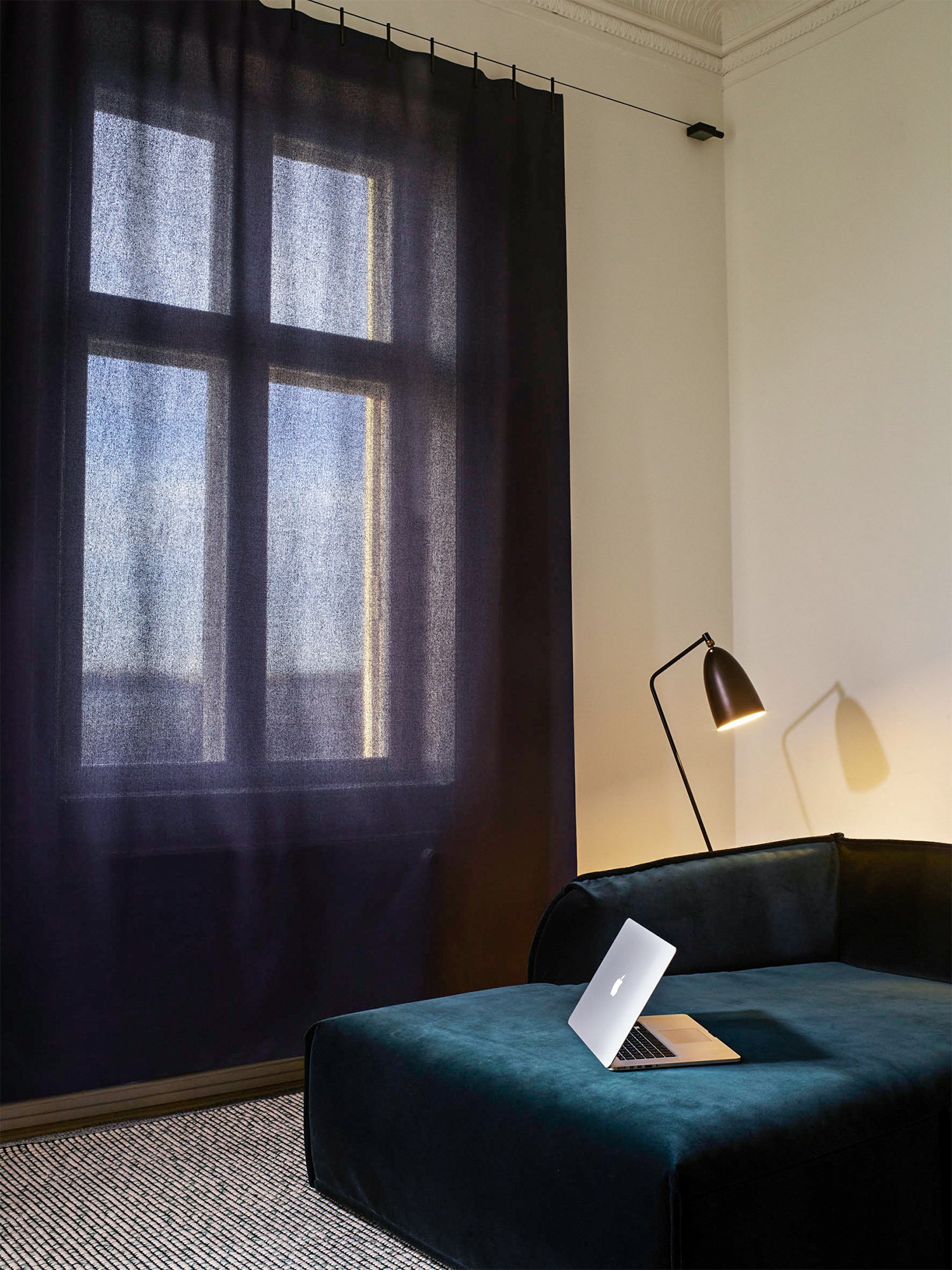 Ready Made Curtain Frozen, Red | Kvadrat | Curtains - Designer 
