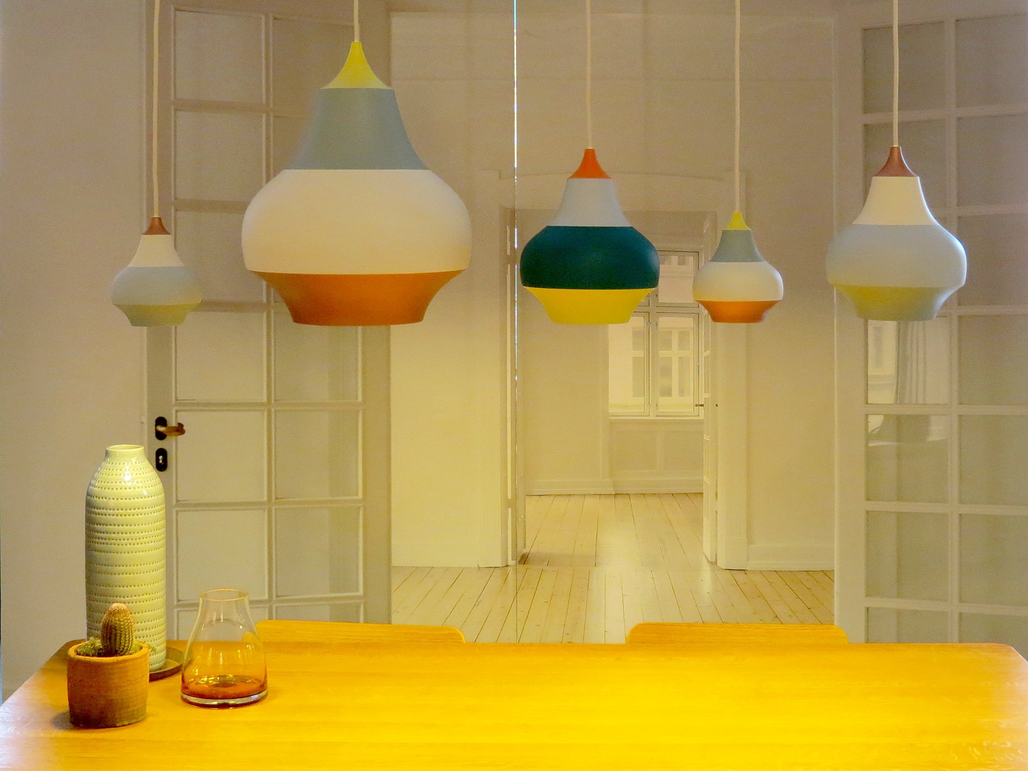 Cirque Pendant Lamp, Large: Ø 38 x H 47,8 cm, Yellow | Louis