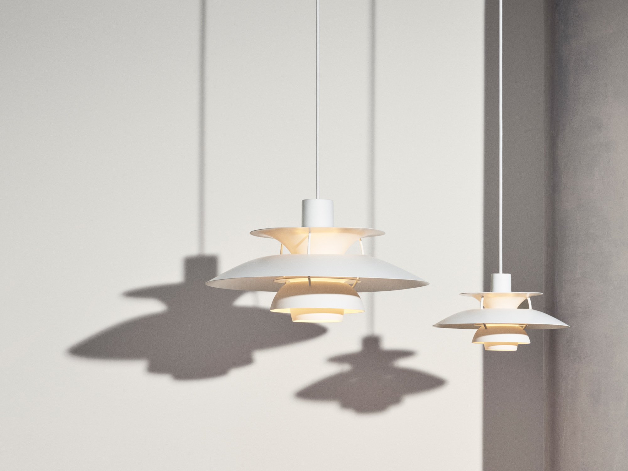 PH 5 Monochrome, White | Louis Poulsen | Pendant Lights
