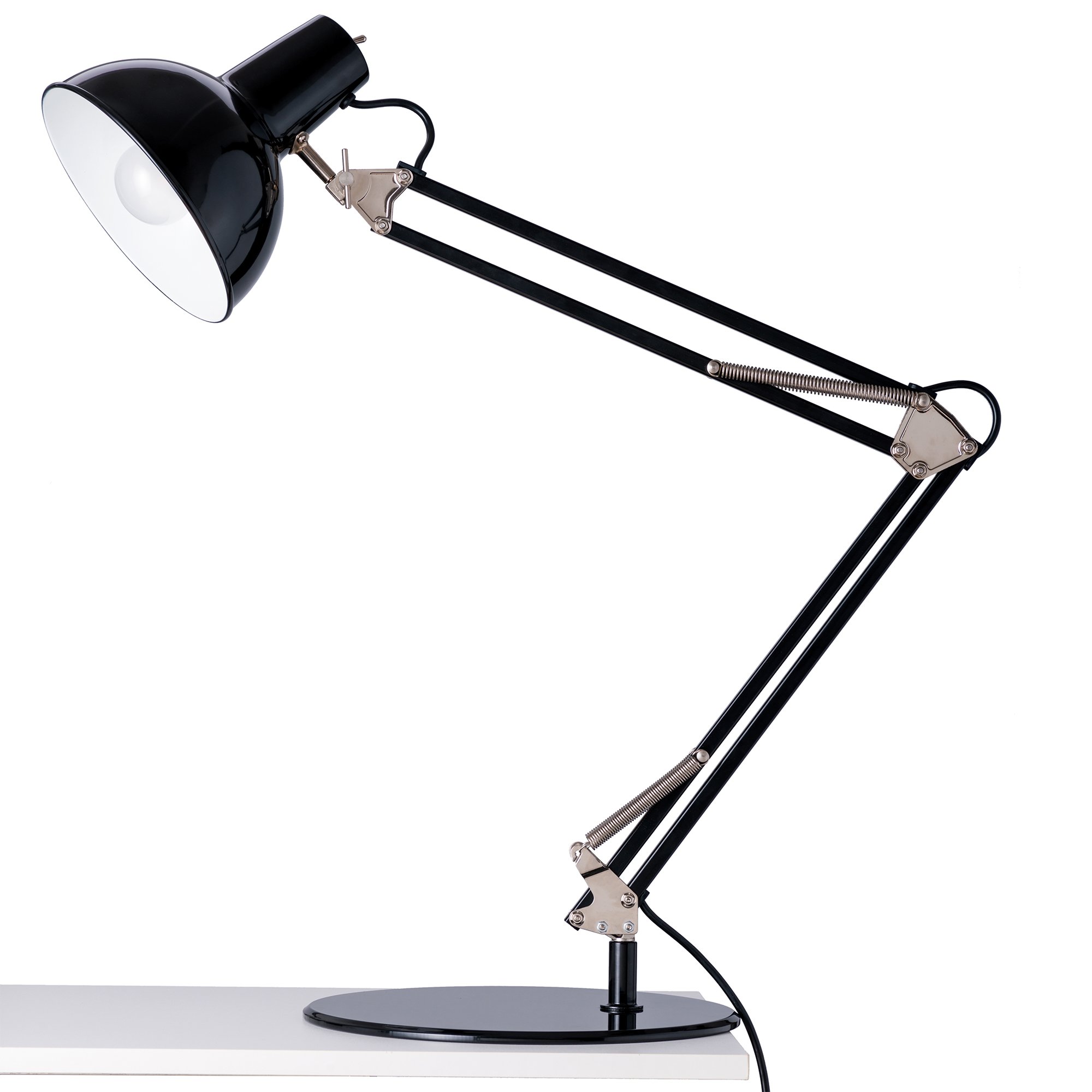 the workshop lamp black Medium(280×H190) Spring Balanced Table Lamp, Black | Midgard | Desk Lamps