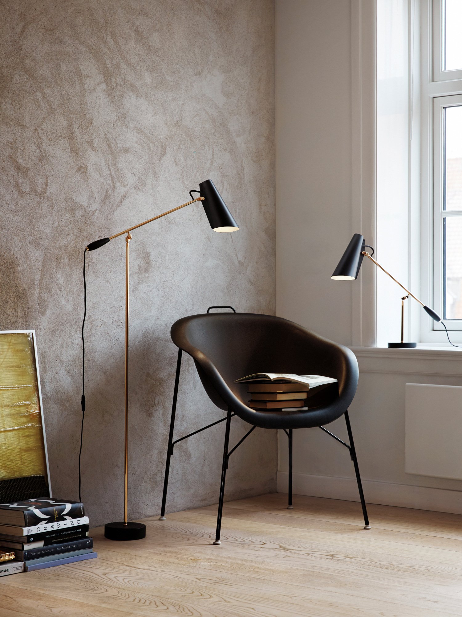 ⭐️Northern Birdy Floor lamp⭐️ 定価17万円美品 Birdy Floor Lamp, Black/steel | Northern | Standing Lamps