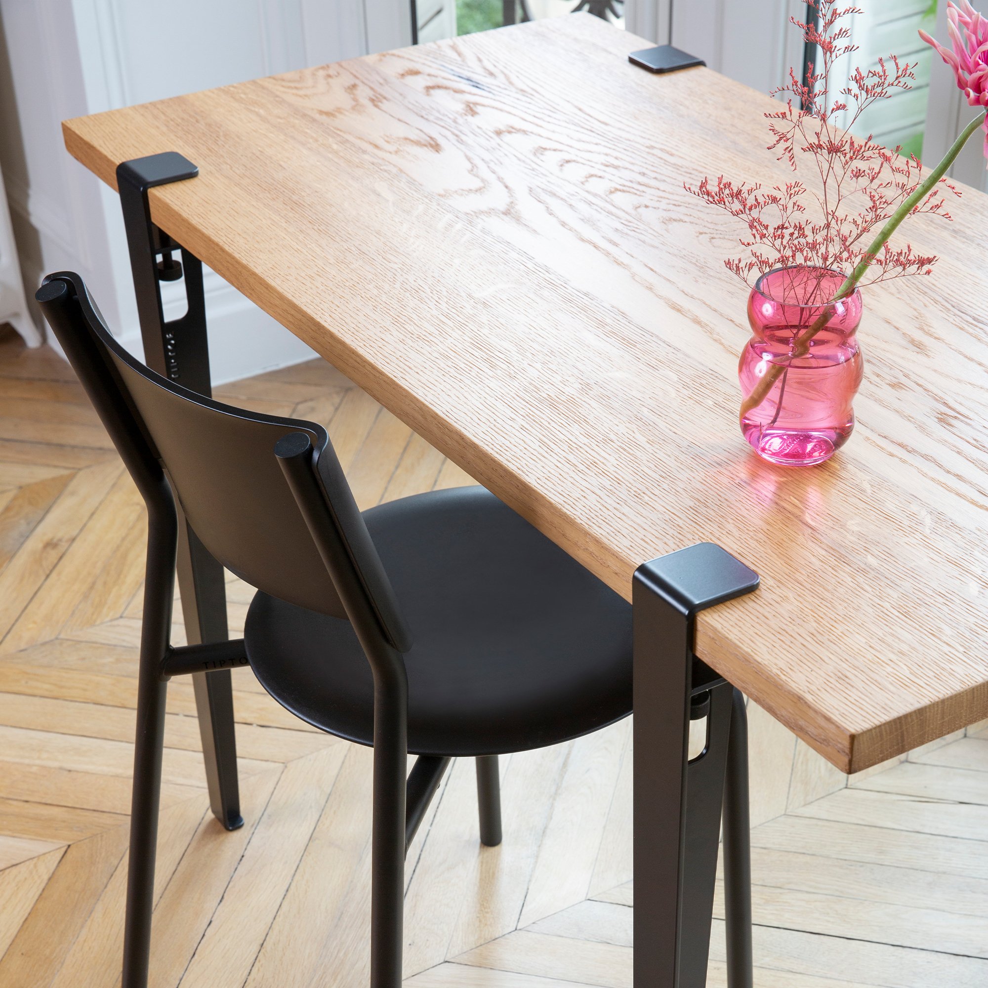 BYO TABLE D LEG 120×60 OAK BYO TABLE D LEG 120×60 OAK Square Frame Oak Legs, Wood Oak