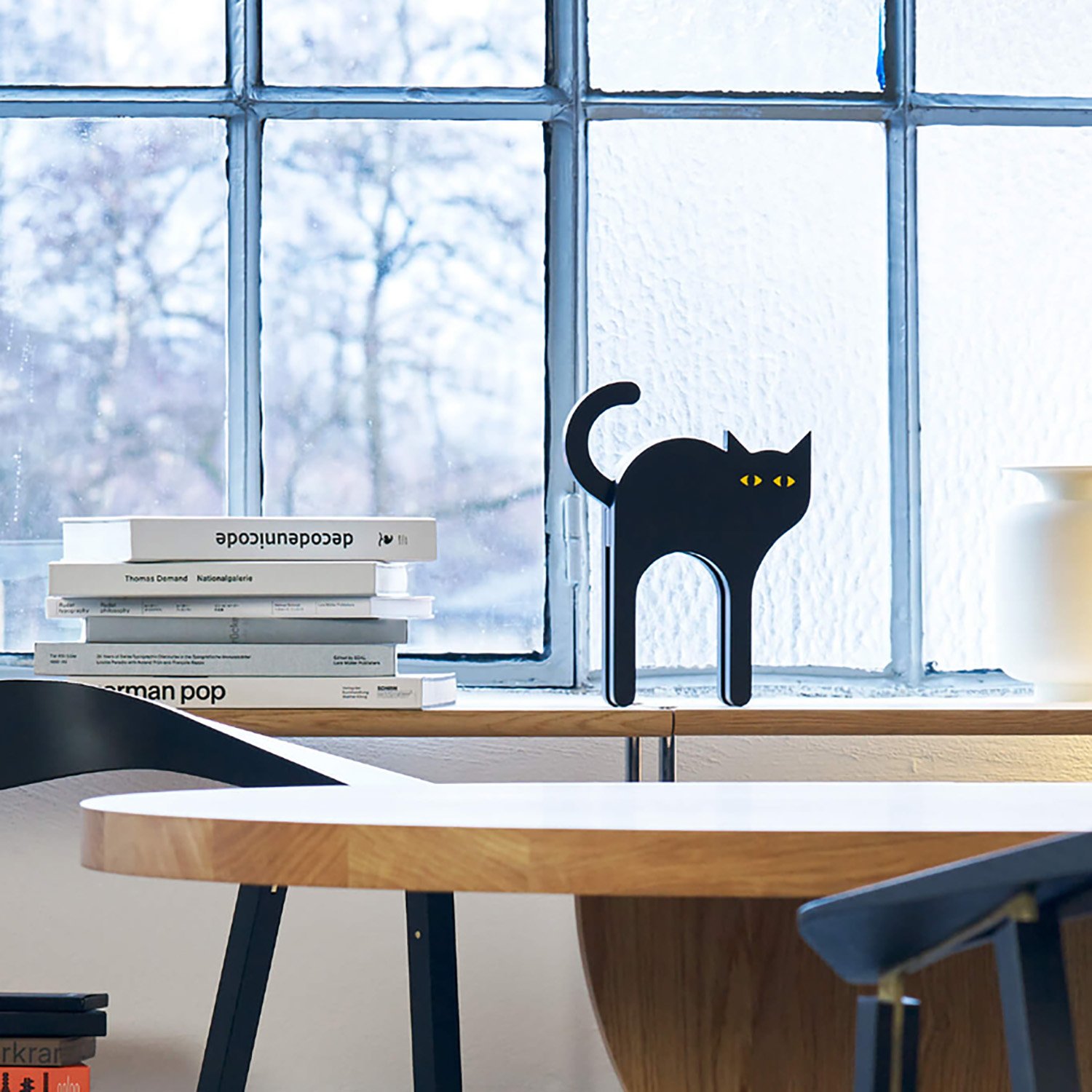 Tecta Cat Karlchen Wooden Figure, Blue | Tecta | Figures