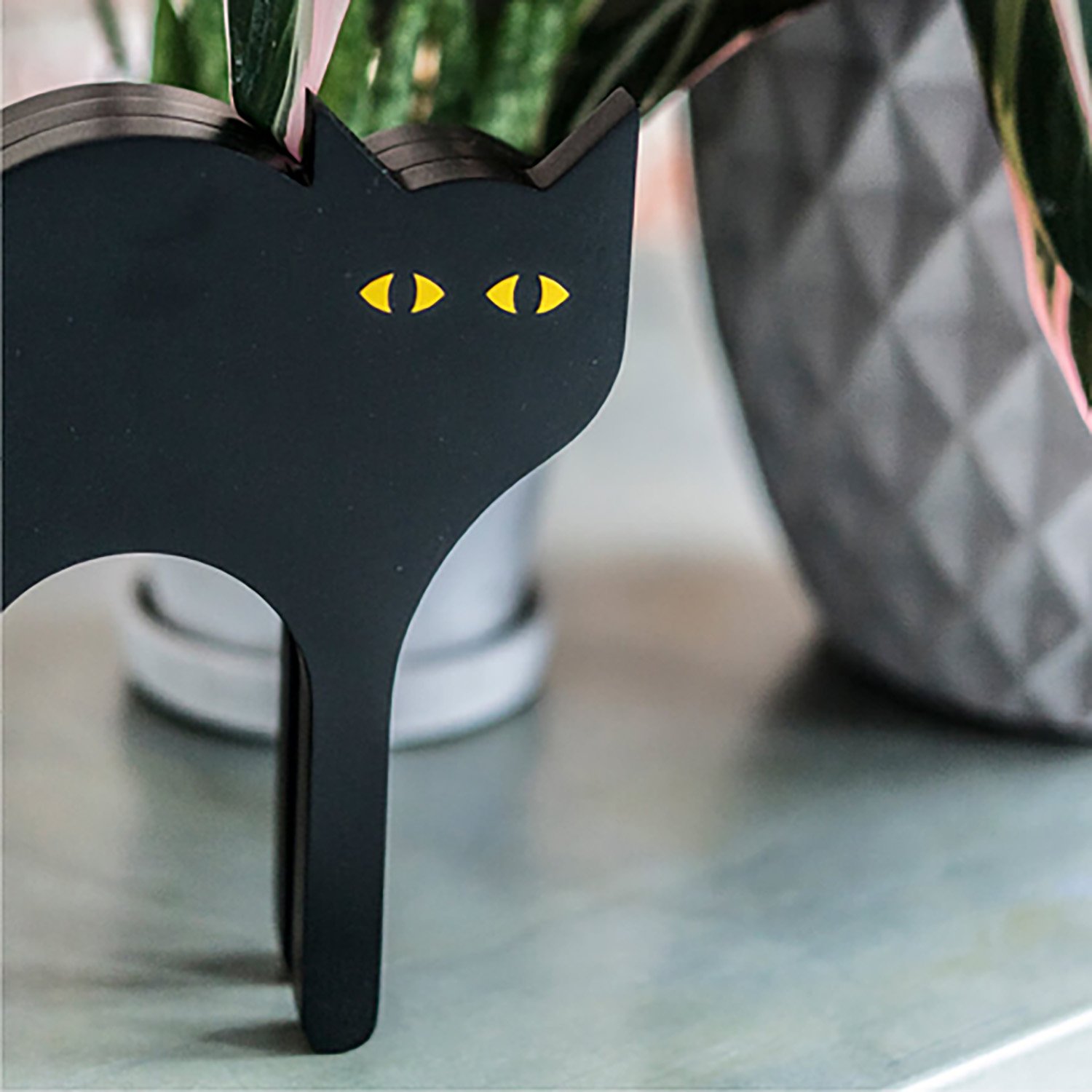 Tecta Cat Karlchen Wooden Figure, Blue | Tecta | Figures