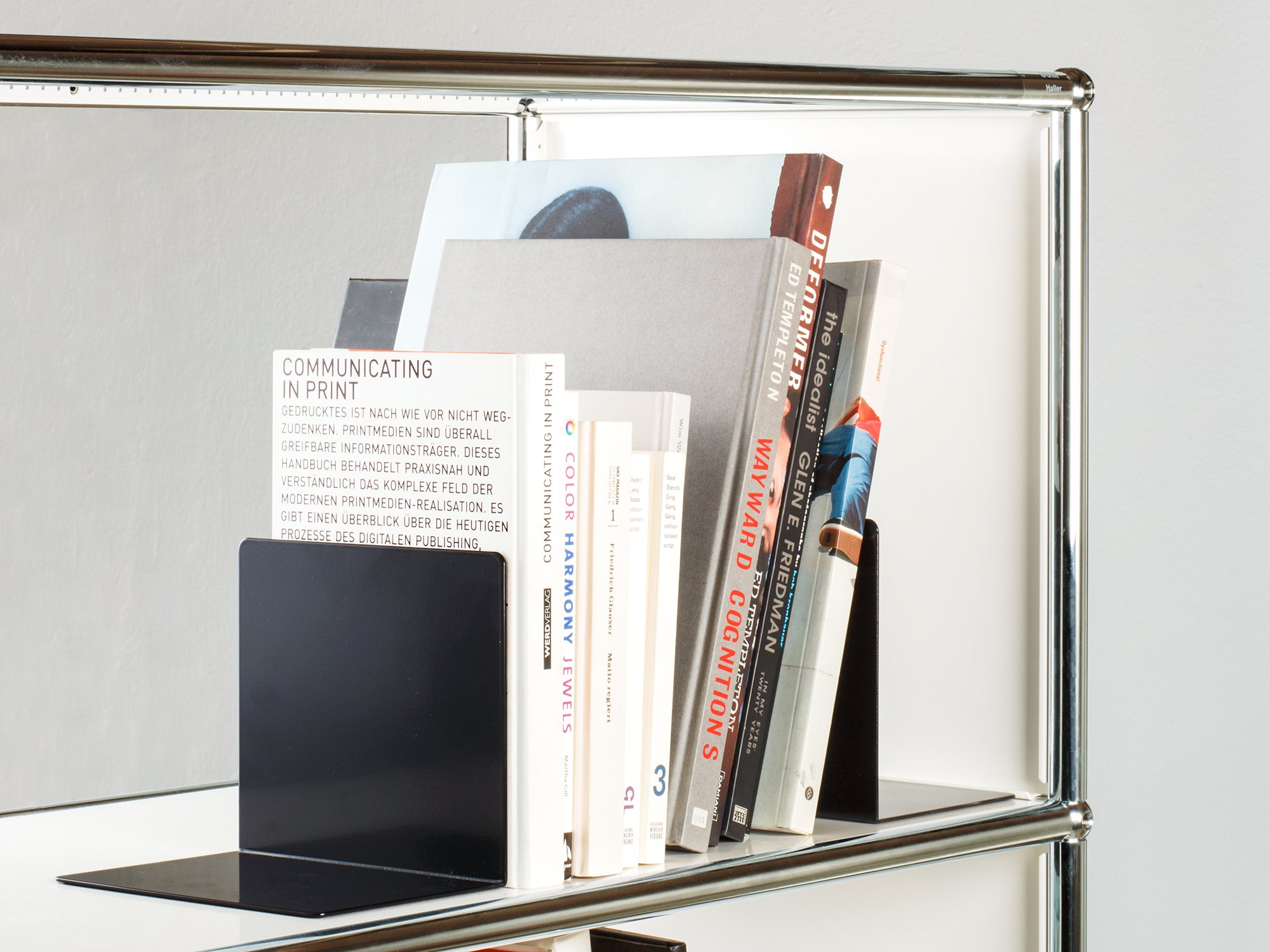 USM Bookend Magnetic for USM Haller Shelves, Graphite black RAL