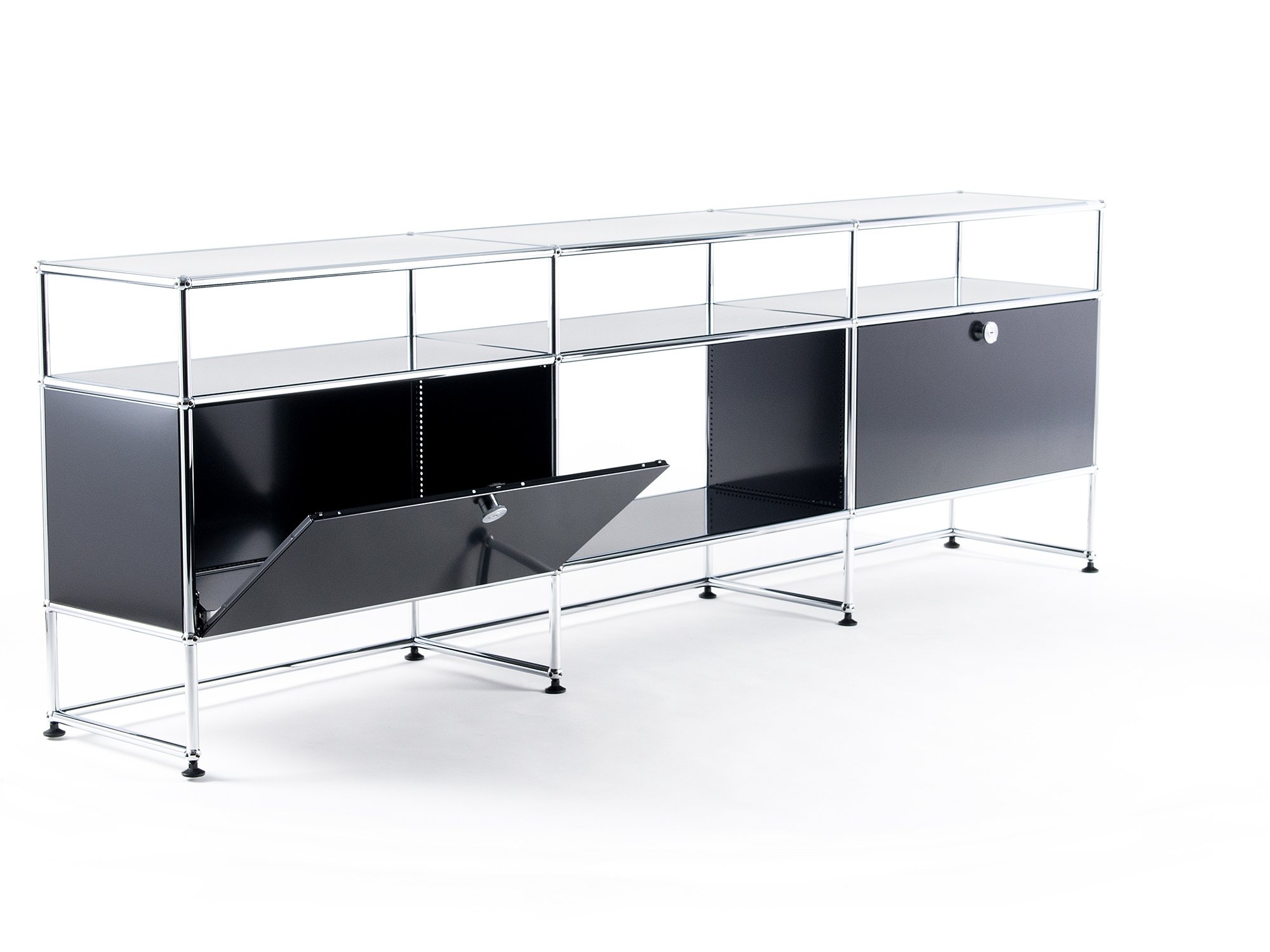 USM Haller TV-Board XL, Olive green RAL 6003 | USM Haller | USM