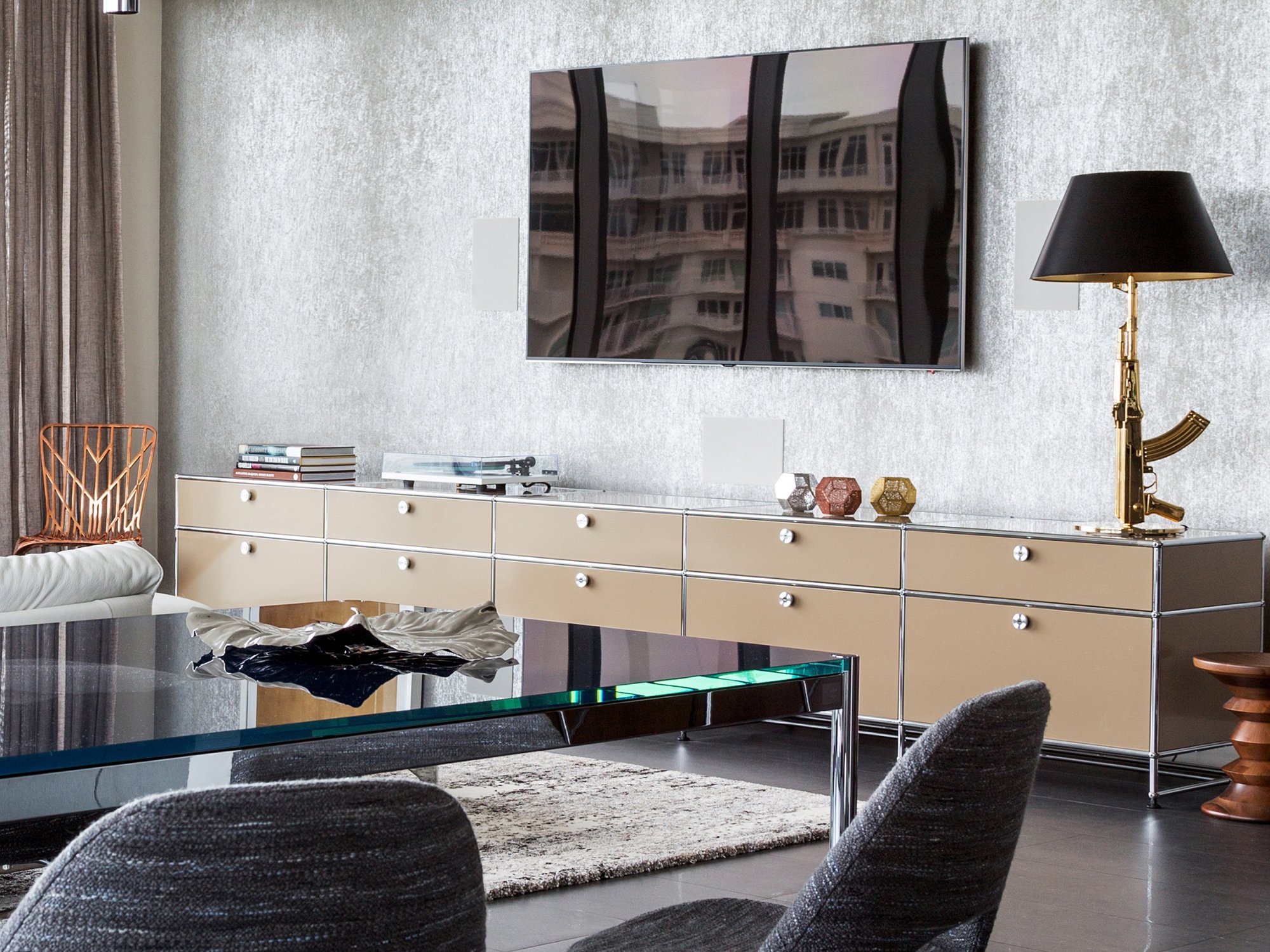 USM Haller テレビ台 ベージュ USM Haller TV-Board L, USM beige | USM Haller | USM Haller