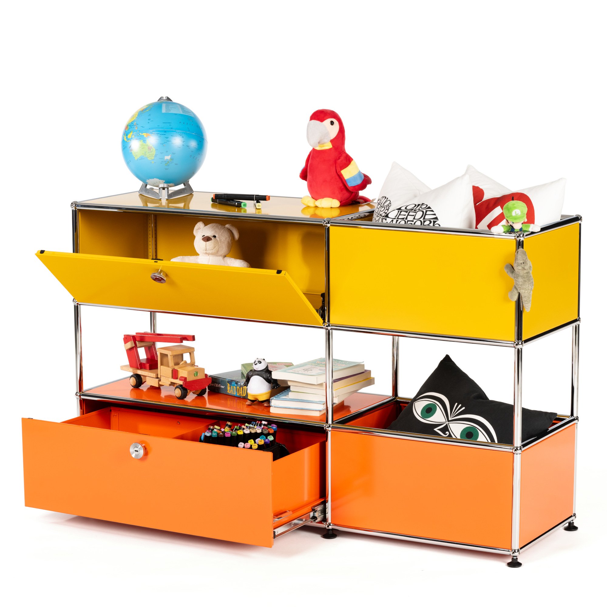 USM Haller ハラ－ D500 メタルボックス 色：ルビーレッド（２） USM Haller Storage S2 - CA Modern Home