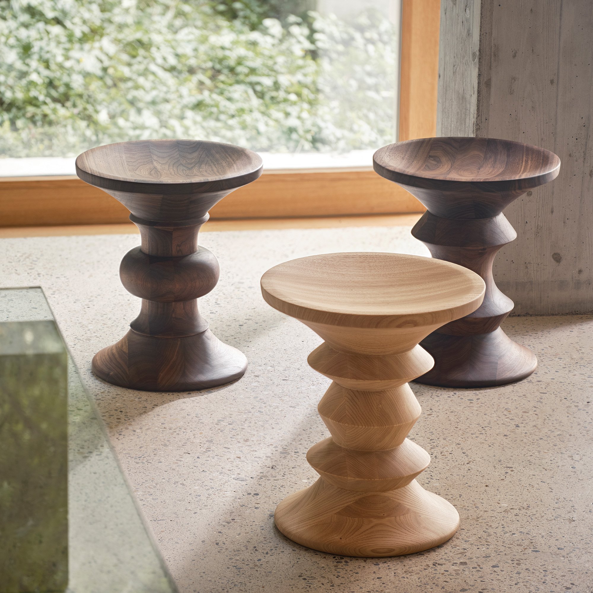 Chess Stool 検)イームズ Eames 1970s Ray Eames Time Life Walnut Apple Core Stool Table