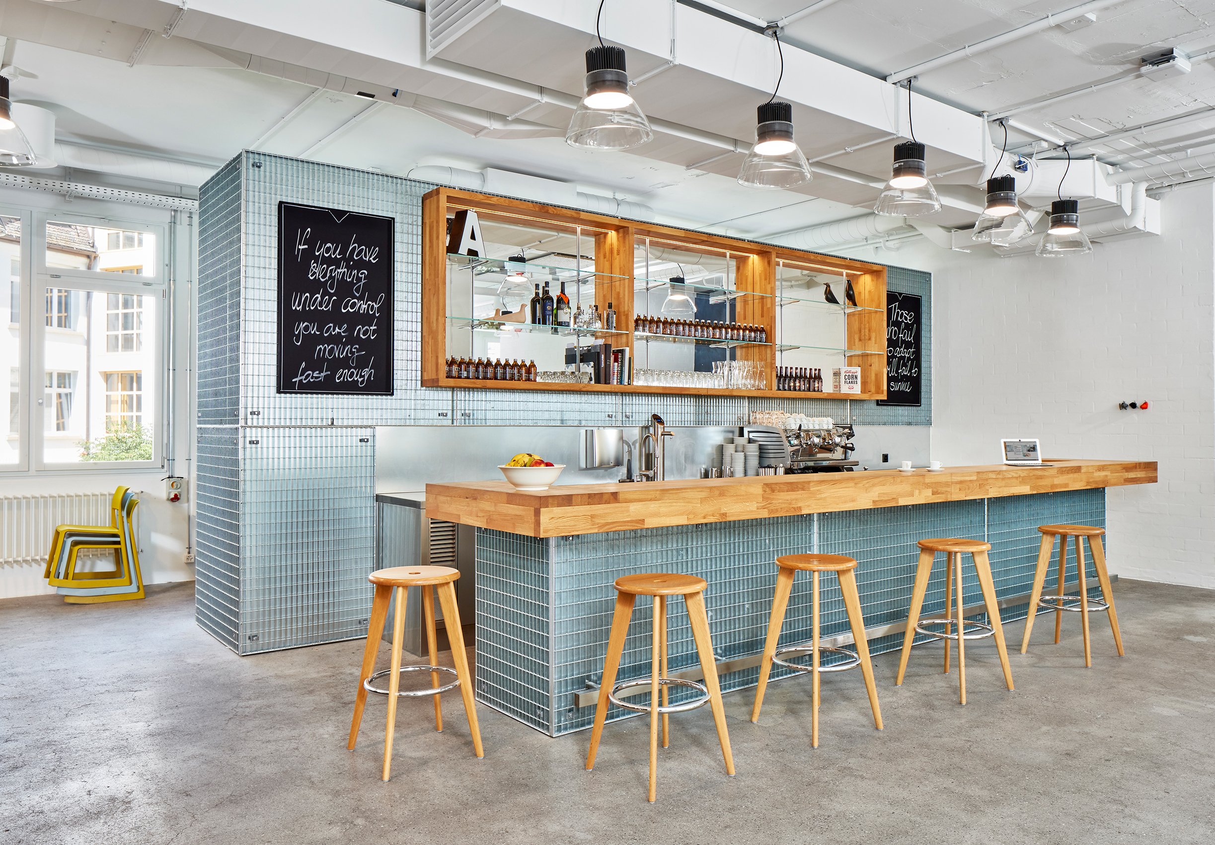 Tabouret Haut Bar Stool, Black oak, chrome foot rests | Vitra | by