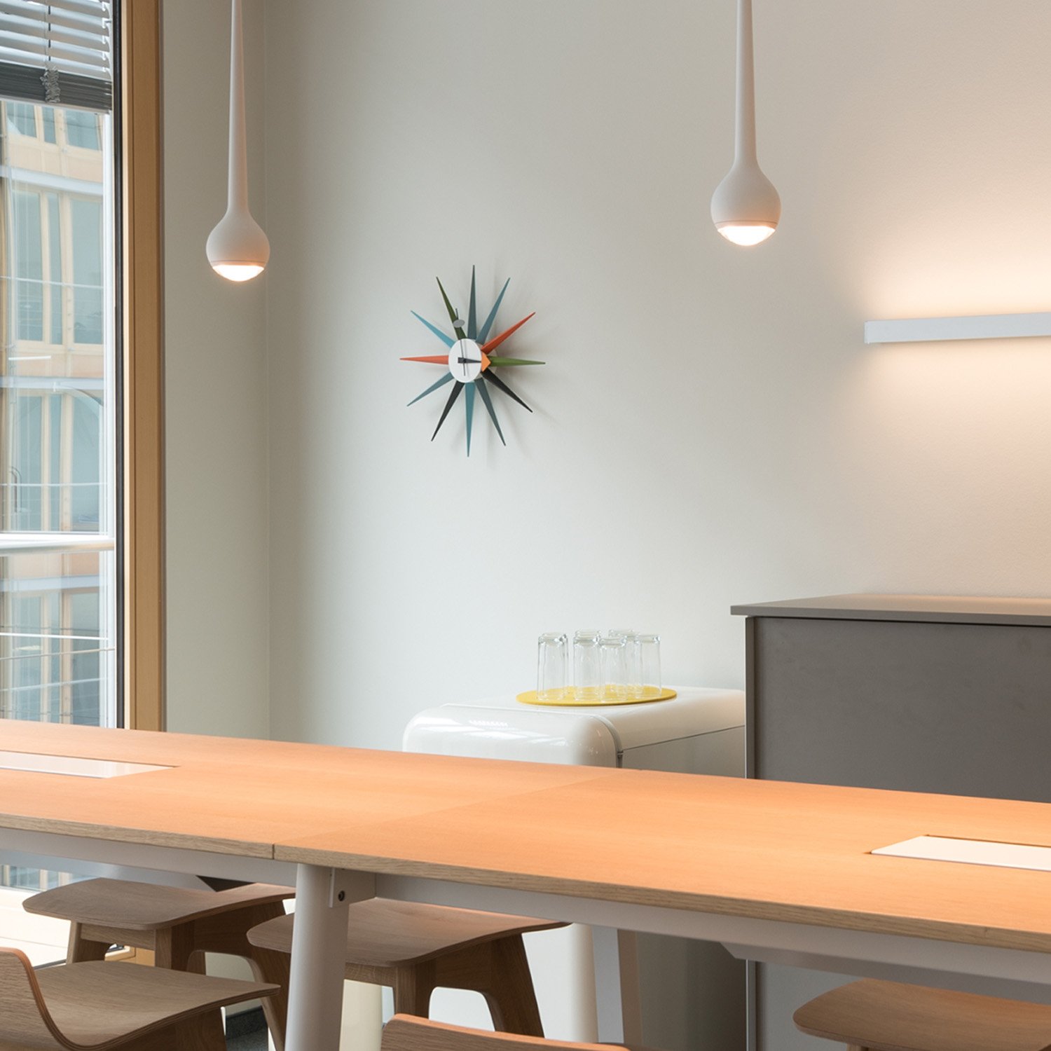 Sunburst Wall Clock, Walnut | Vitra | Clocks - Designer furniture