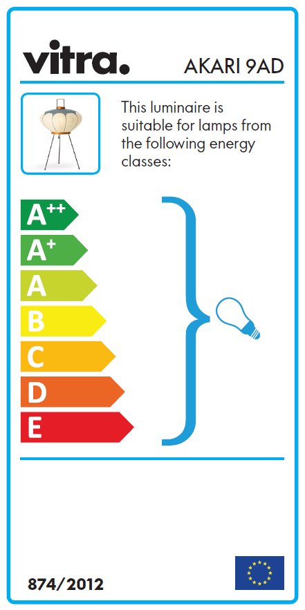 Akari 9AD Floor Lamp | Vitra | by Isamu Noguchi - Originals from smow