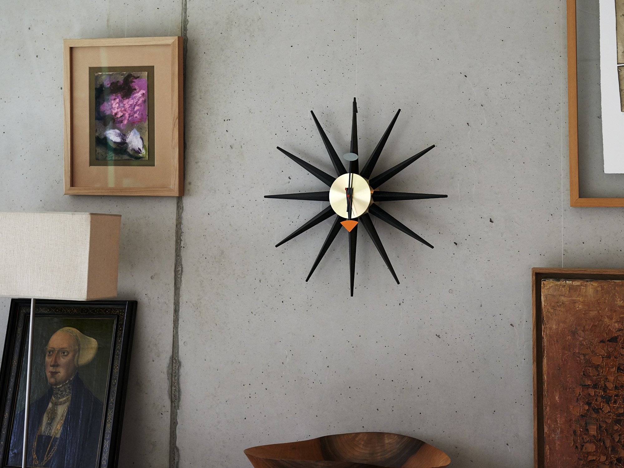 インテリア時計 Vitra / SUNBURST CLOCK Sunburst Clock Black | Vitra | Clocks - Designer furniture from smow