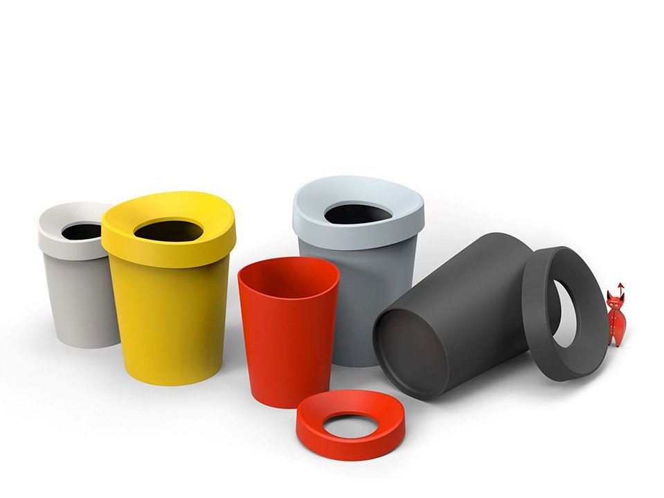 Happy Bin, L (H 37,5 x Ø 30 cm), White | Vitra | Accessories