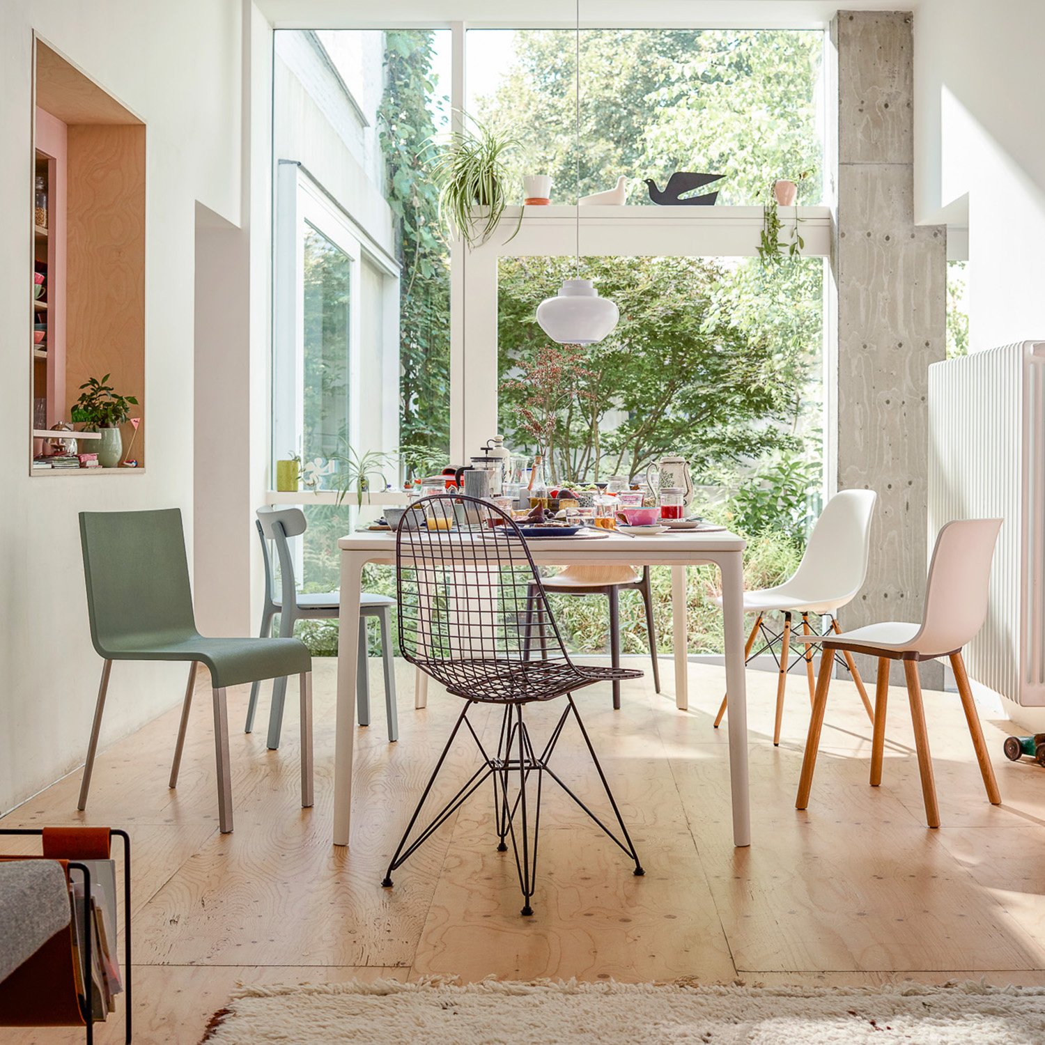 Plate Dining Table, 180 x 90 cm, MDF white, White | Vitra | Tables