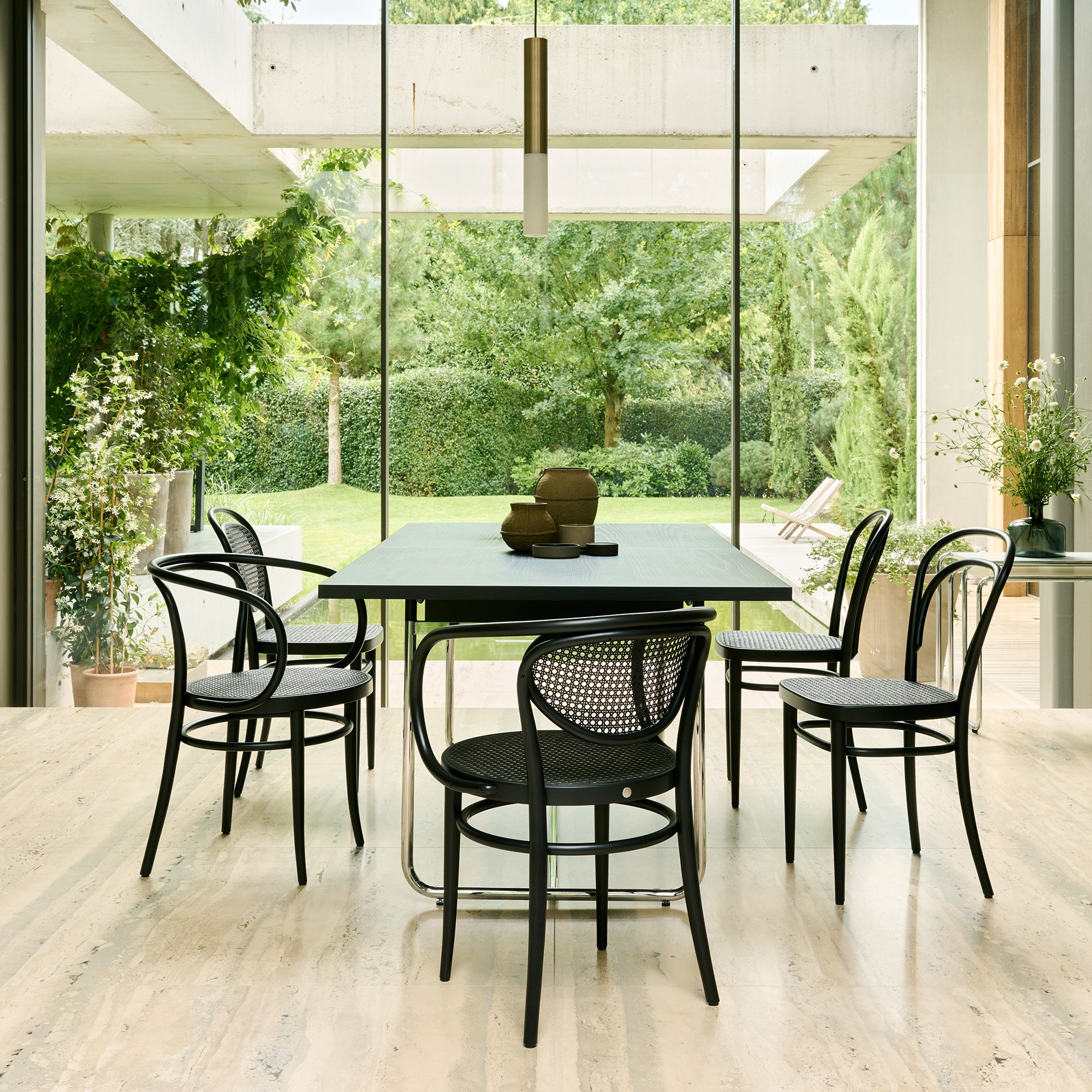 218 / 218 M Chair, Natural stained beech, Moulded plywood seat