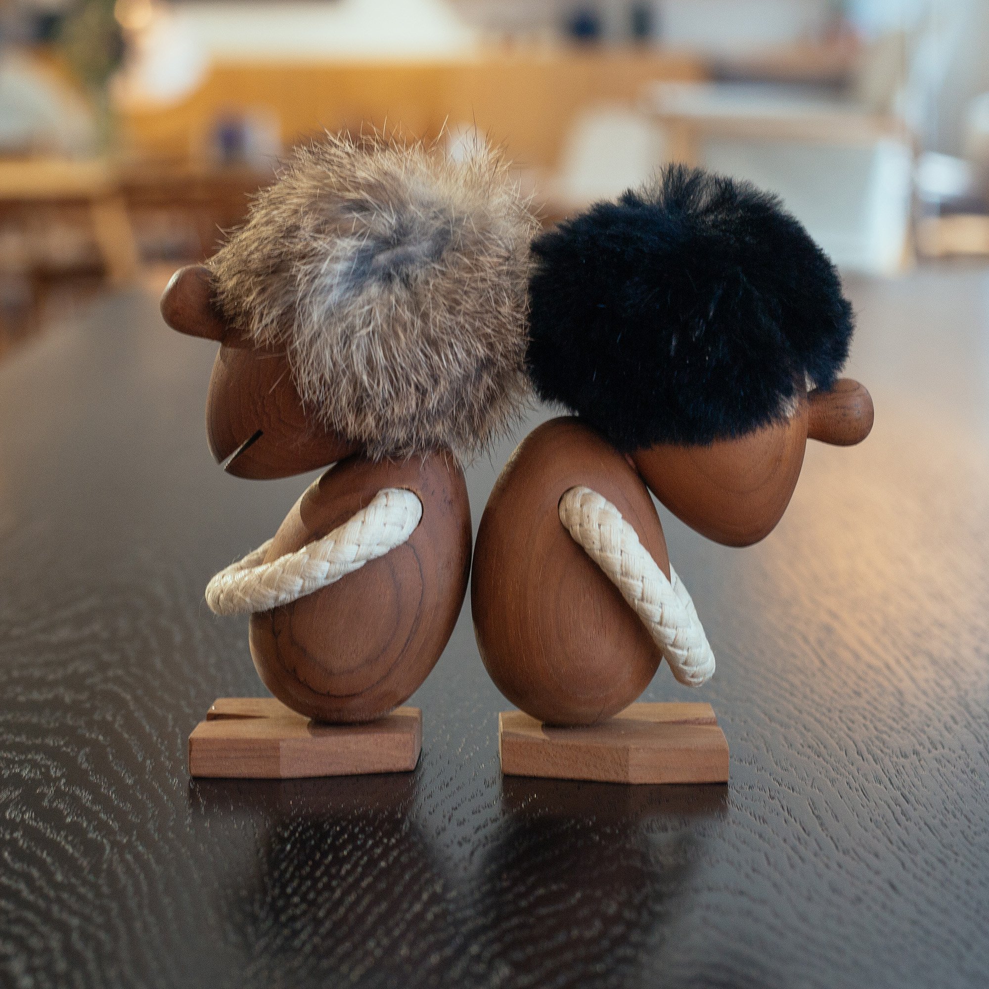Optimist & Pessimist Wooden Figure, Pessimist | Architectmade