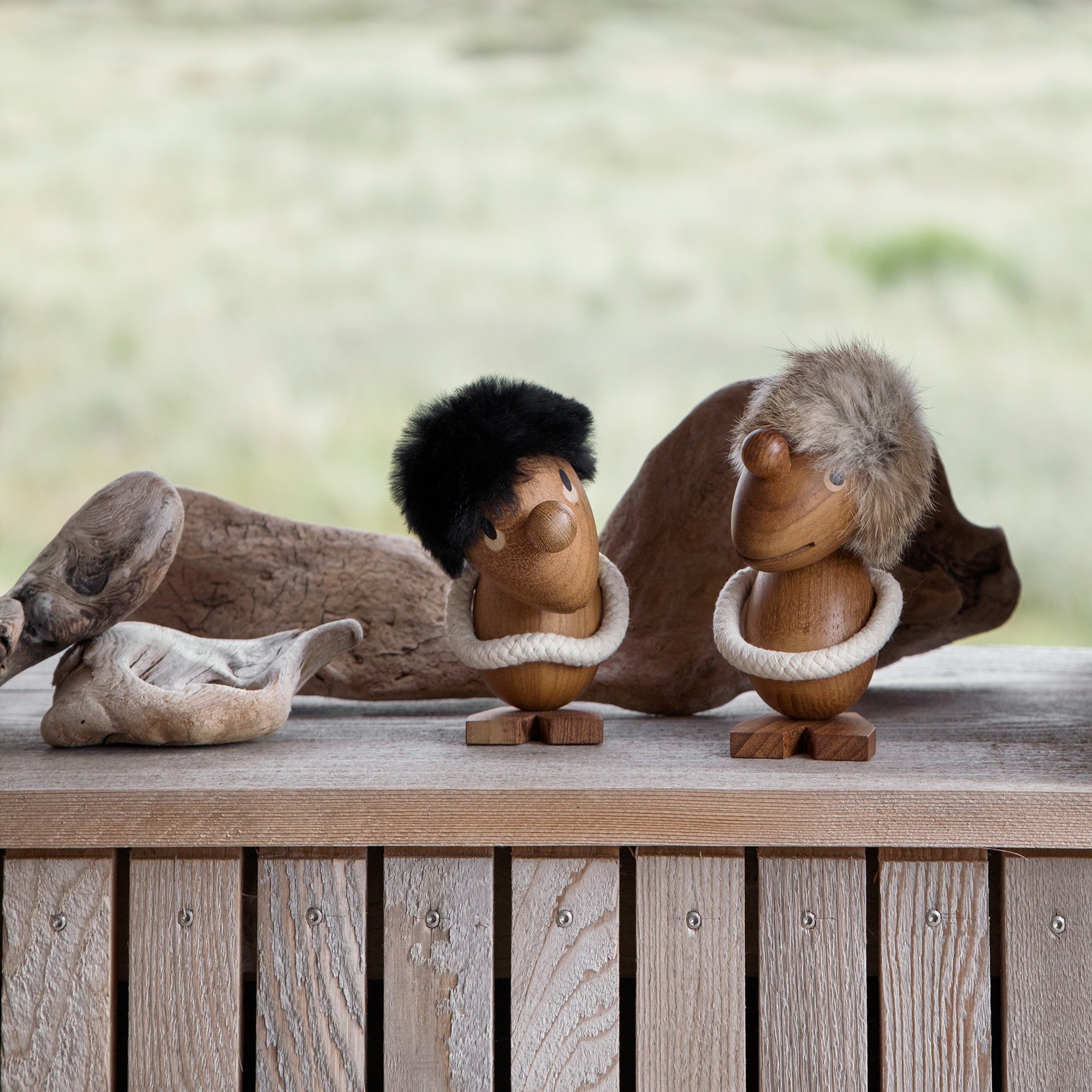 Optimist & Pessimist Wooden Figure | Architectmade | Figures