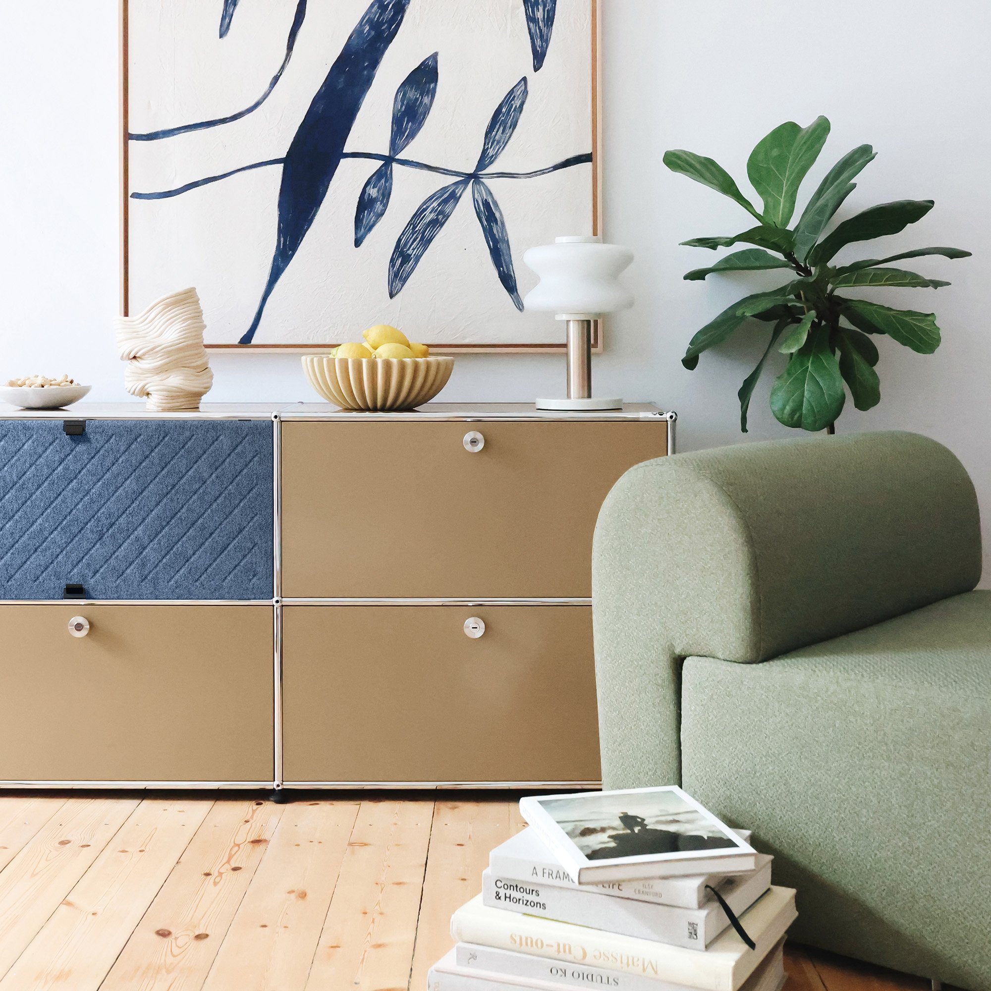 USM Soft Panel Mono for USM Haller Shelves, 35 cm x 35 cm, Blue